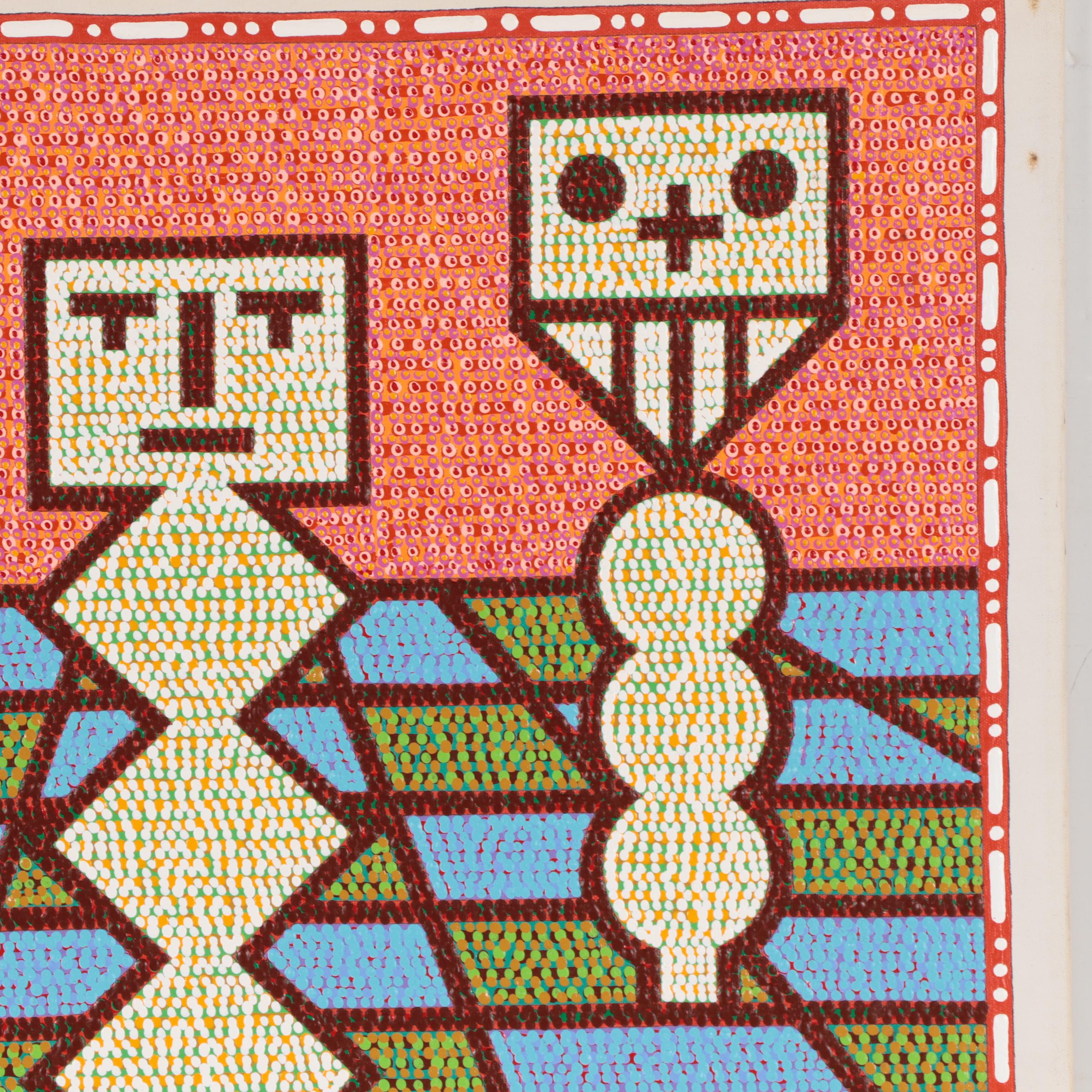 Jerry Kellems Abstract Geometric Acrylic Painting, 21st Century