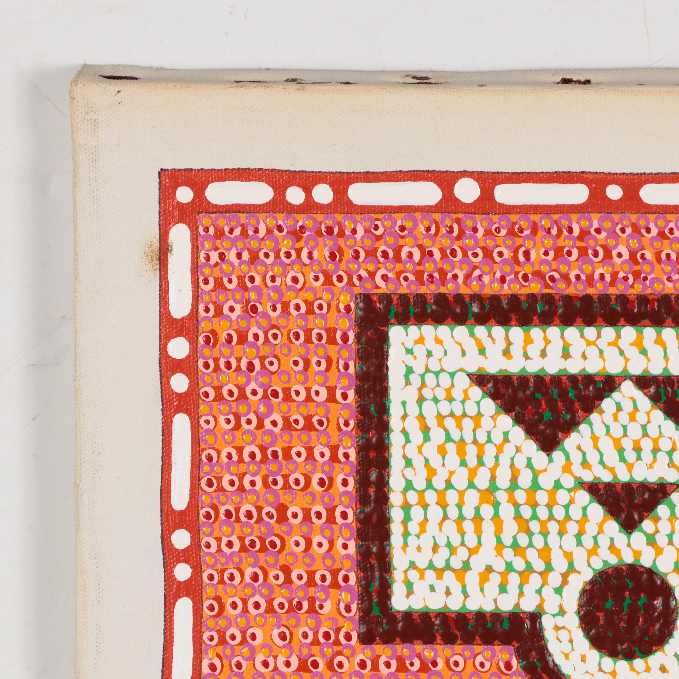 Jerry Kellems Abstract Geometric Acrylic Painting, 21st Century