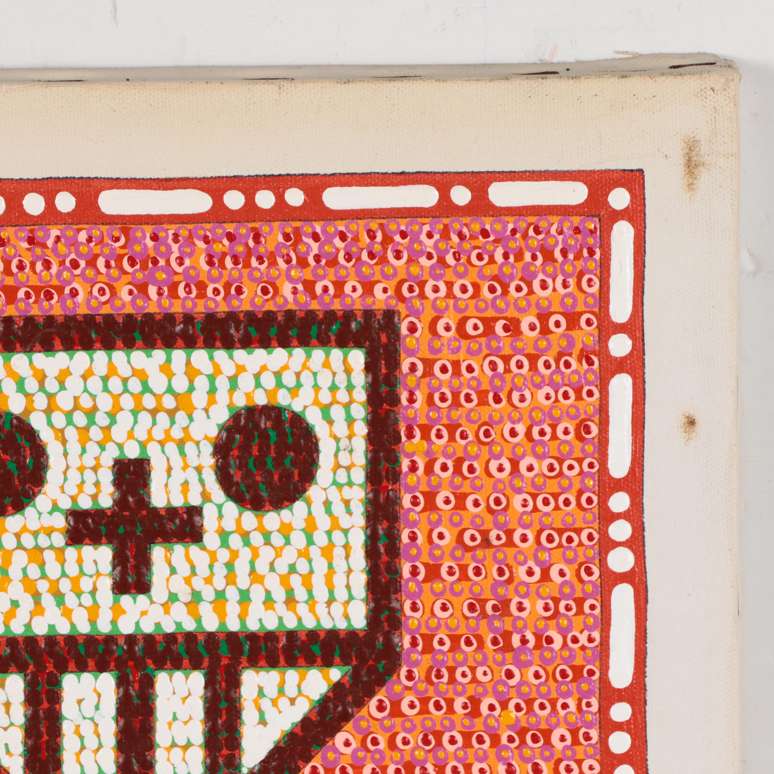 Jerry Kellems Abstract Geometric Acrylic Painting, 21st Century