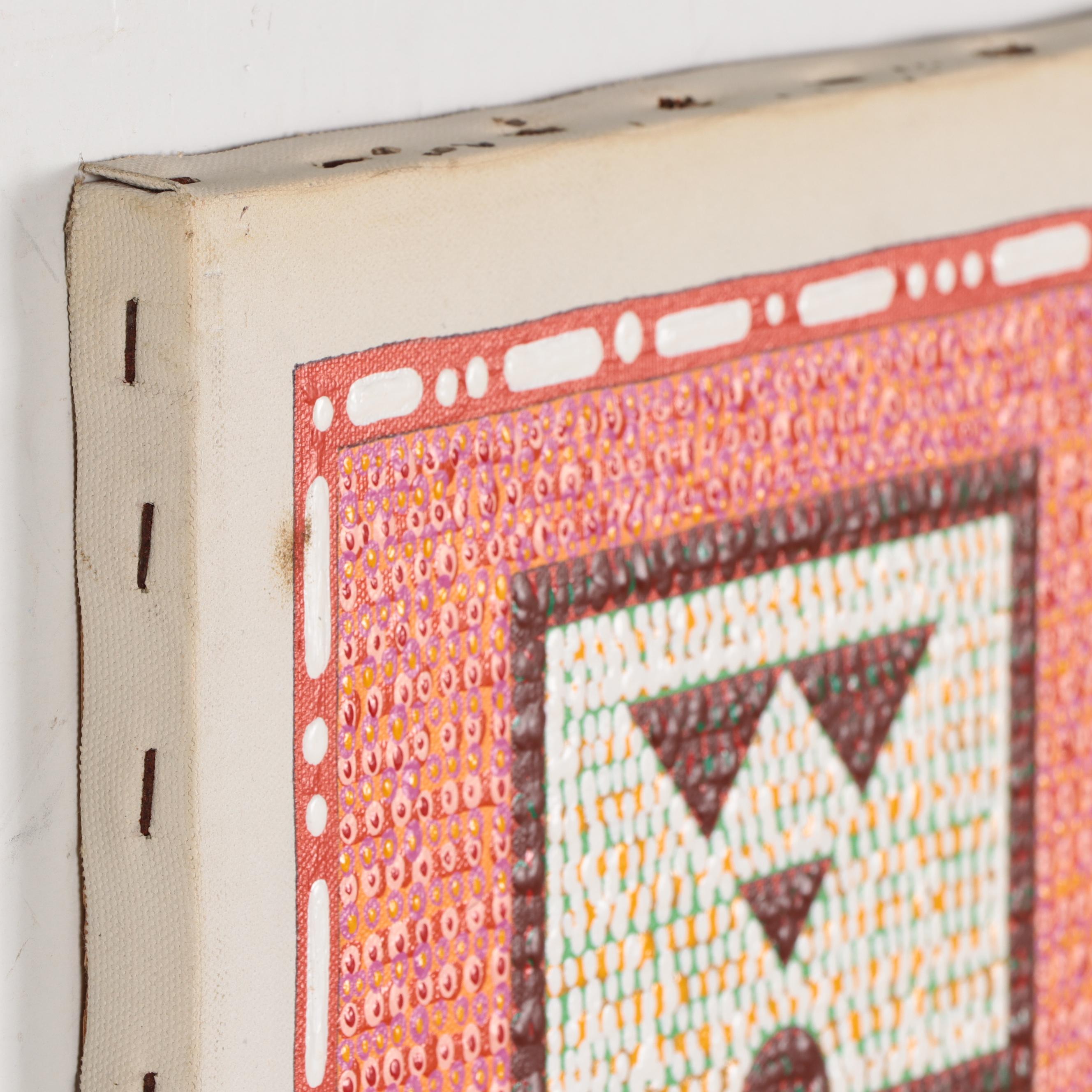 Jerry Kellems Abstract Geometric Acrylic Painting, 21st Century