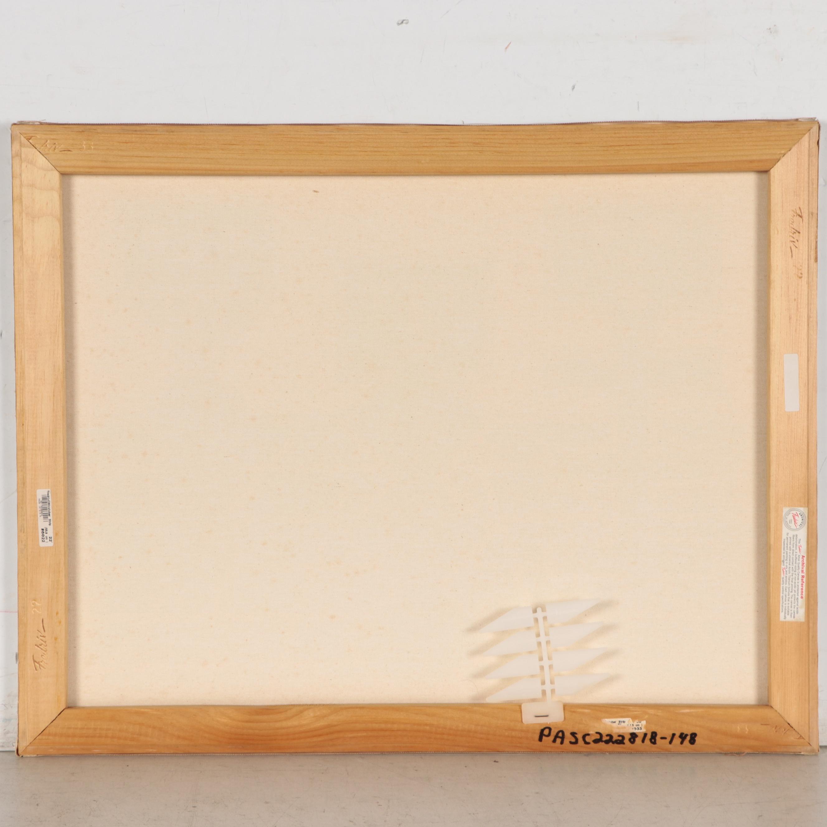 Jerry Kellems Abstract Geometric Acrylic Painting, 21st Century