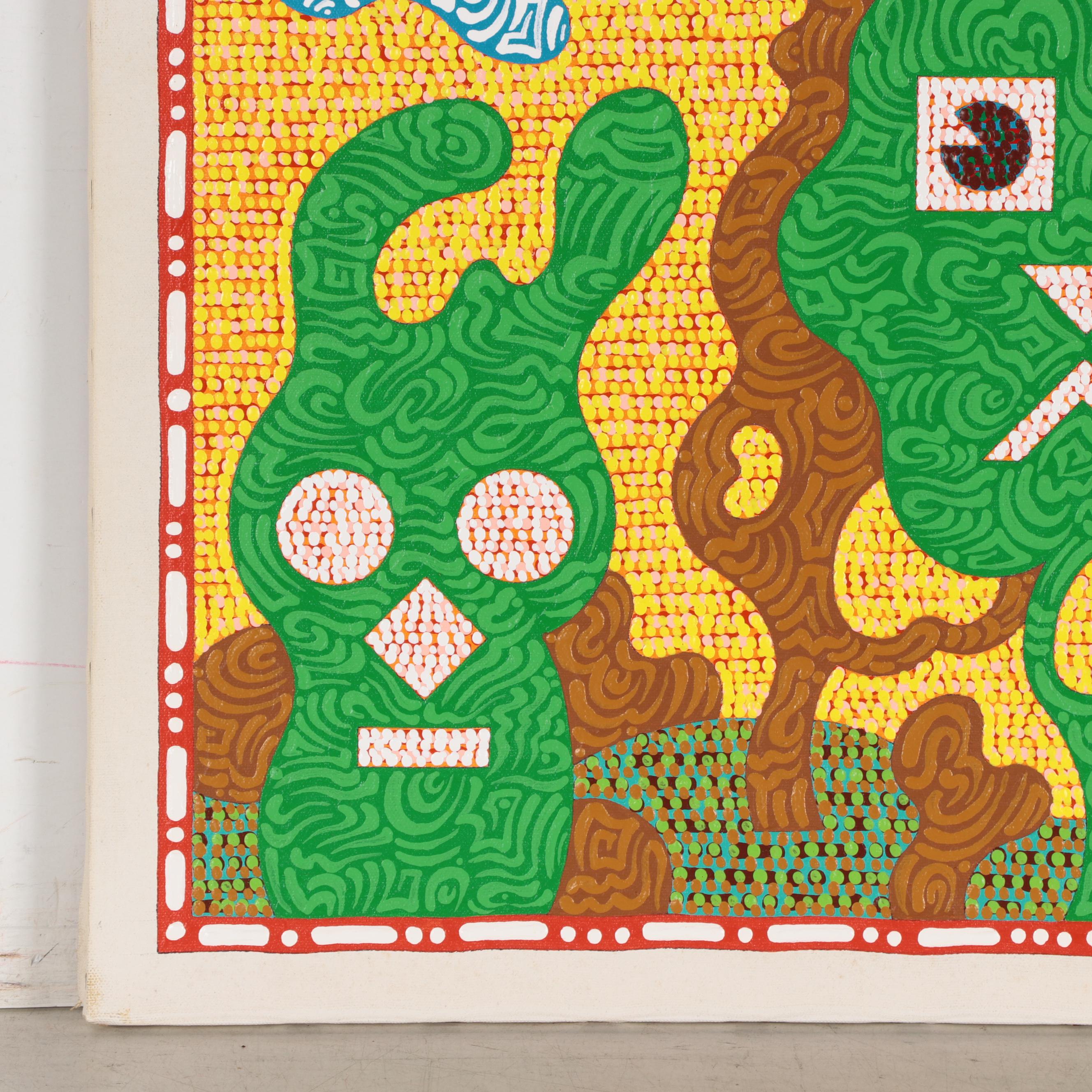 Jerry Kellems Abstract Acrylic Painting