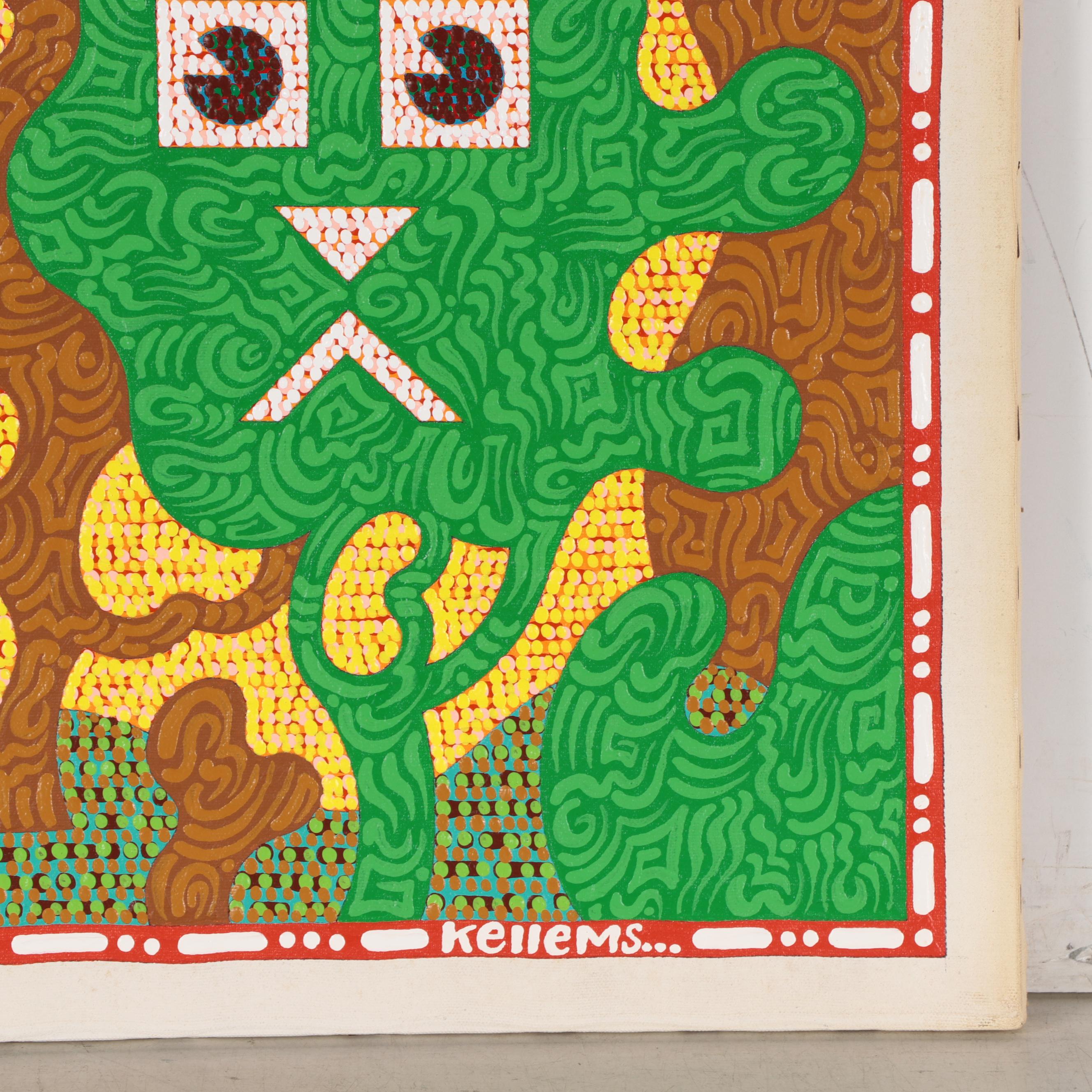 Jerry Kellems Abstract Acrylic Painting