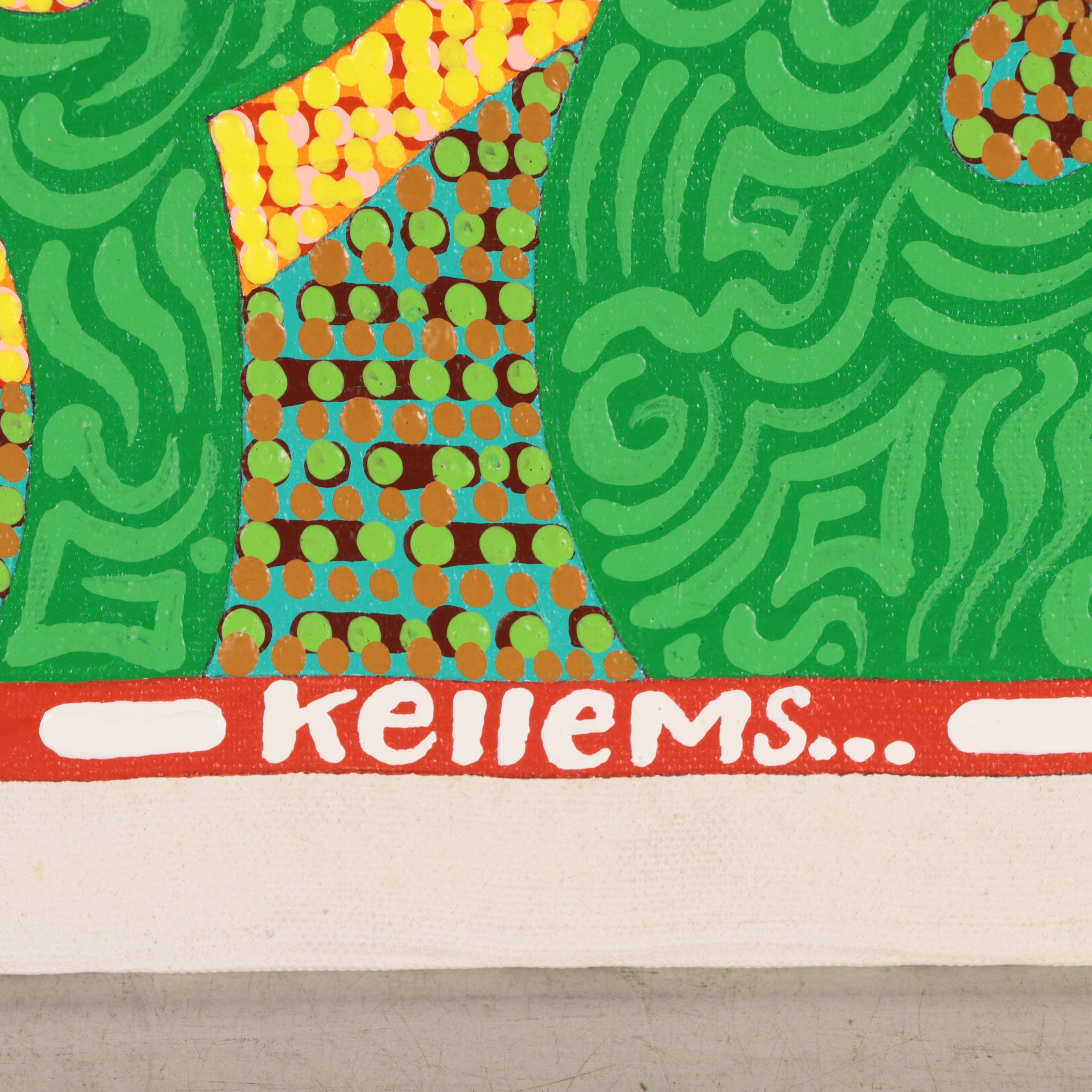 Jerry Kellems Abstract Acrylic Painting