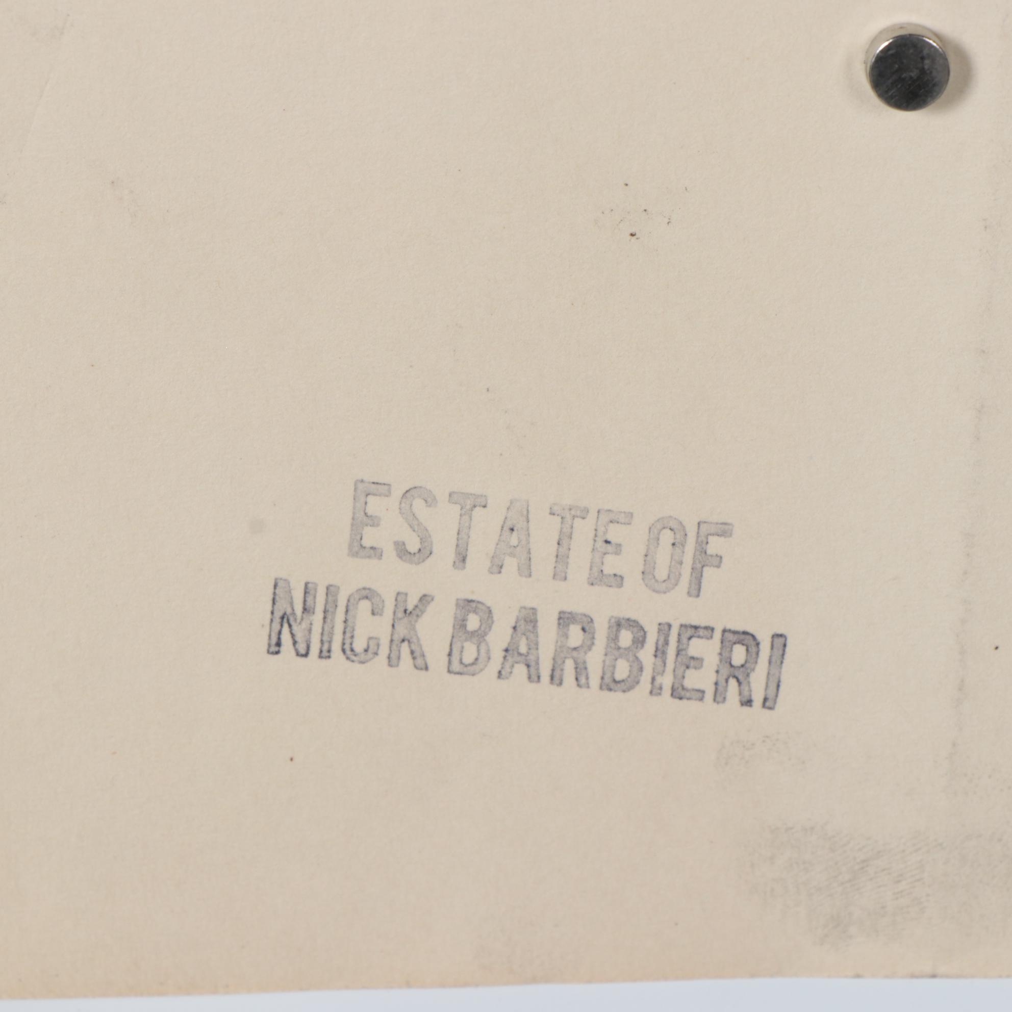 Nicholas Barbieri Charcoal Drawing of Figure Study, Circa 1980