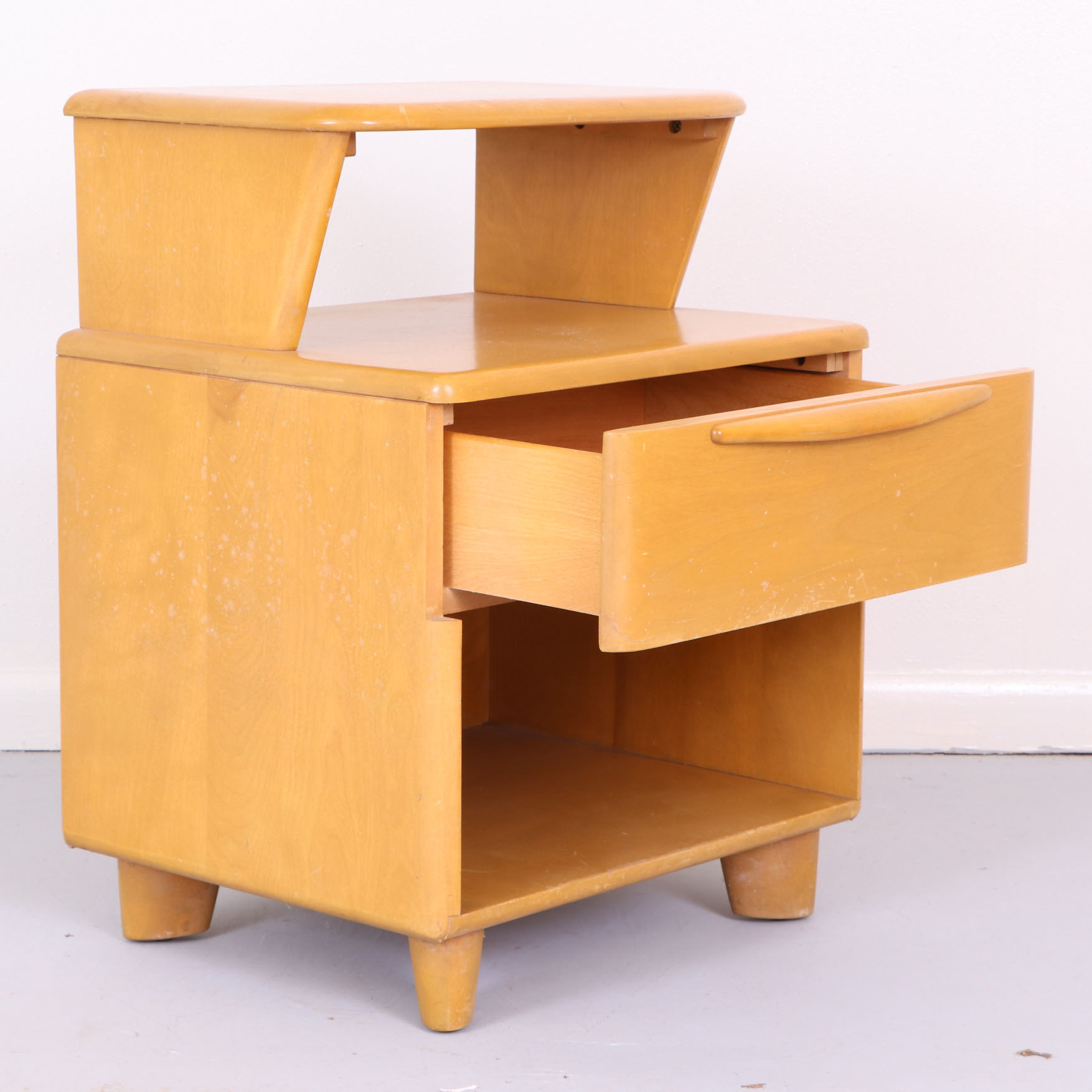 Heywood-Wakefield "Encore" Mid Century Modern Birch Nightstand in Wheat Finish