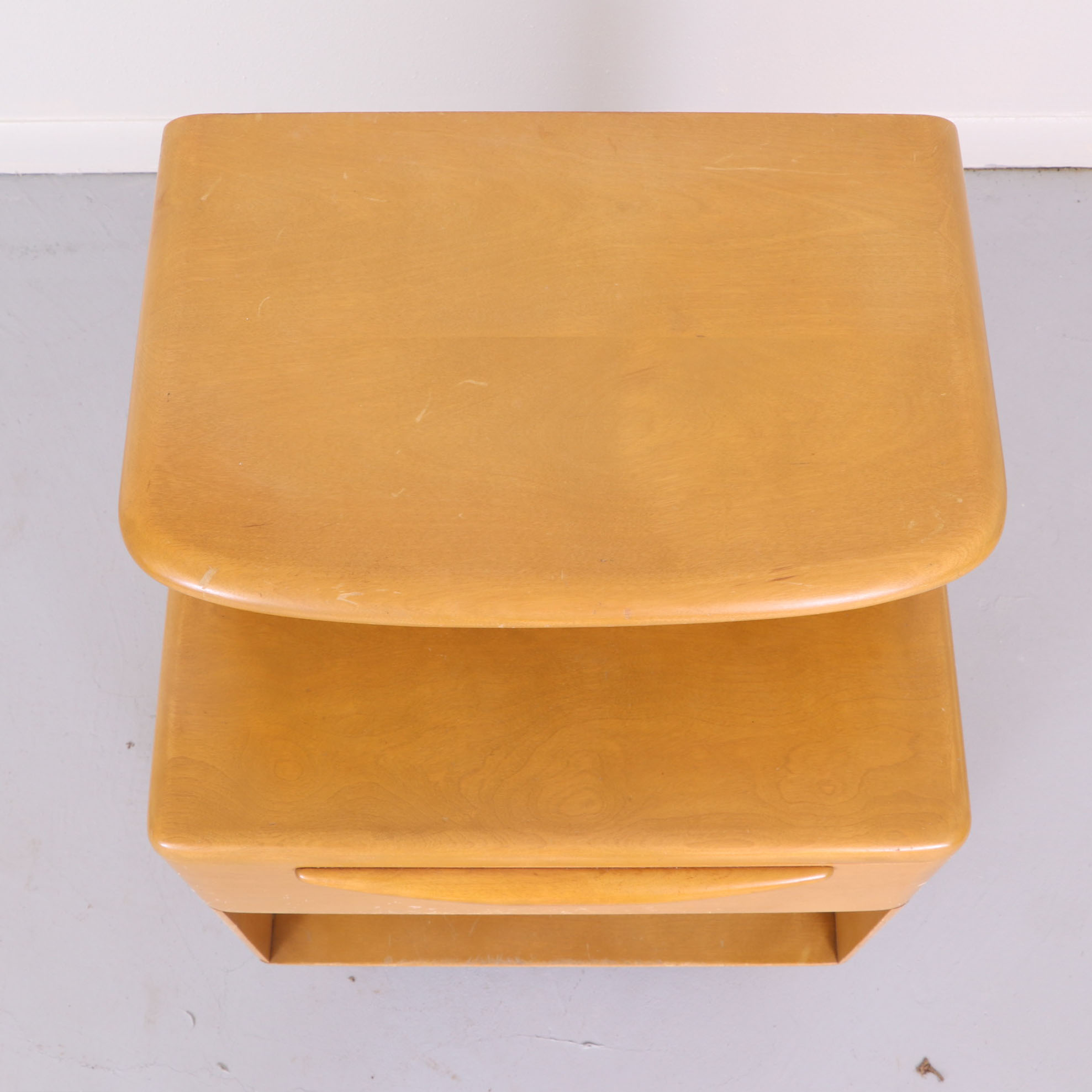 Heywood-Wakefield "Encore" Mid Century Modern Birch Nightstand in Wheat Finish