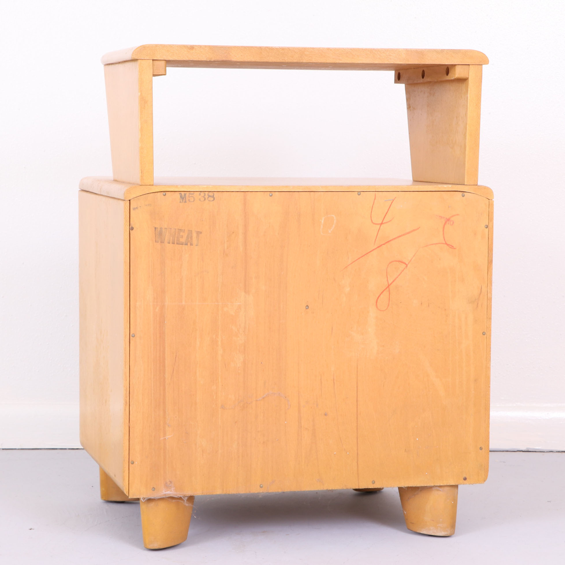 Heywood-Wakefield "Encore" Mid Century Modern Birch Nightstand in Wheat Finish