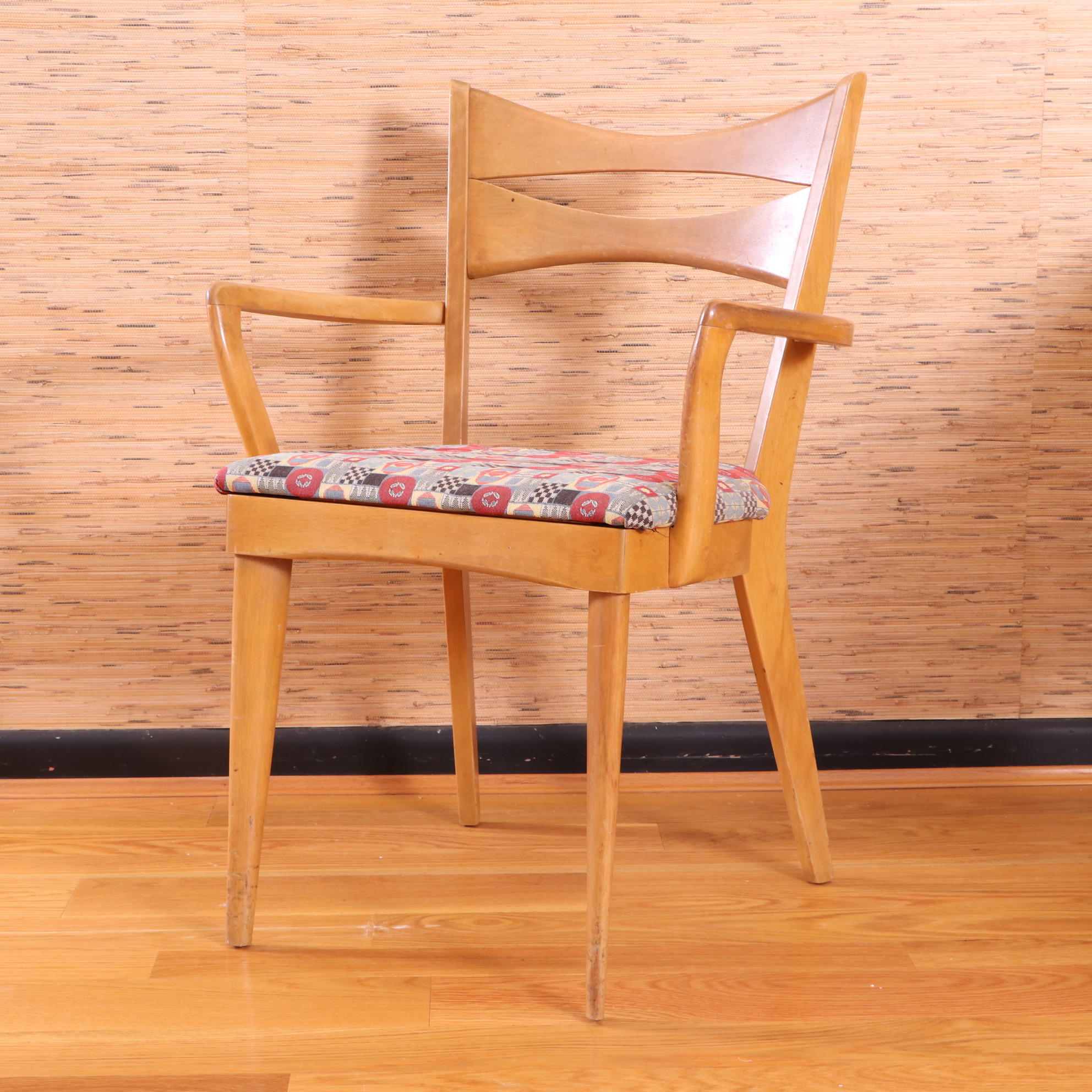 Heywood-Wakefield Mid Century Modern Maple Dining Chairs and Drop Leaf Table