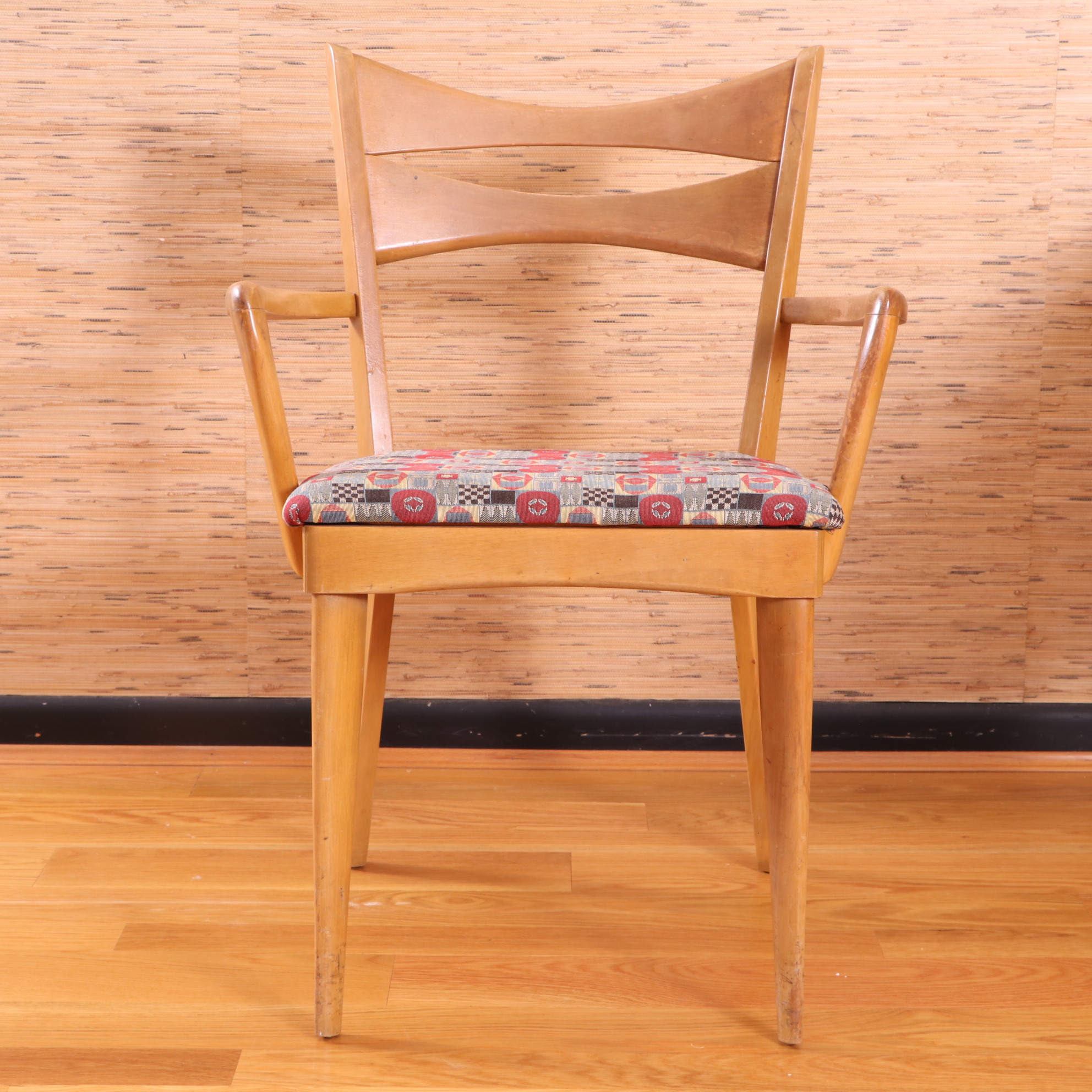 Heywood-Wakefield Mid Century Modern Maple Dining Chairs and Drop Leaf Table