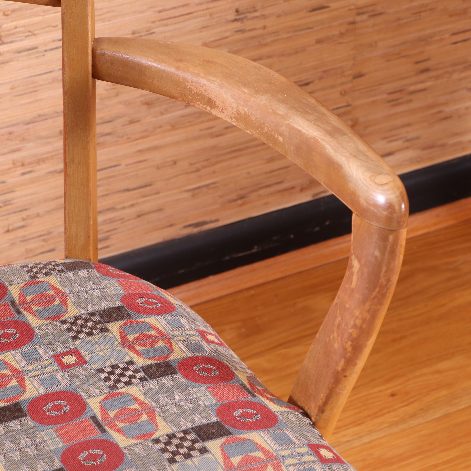 Heywood-Wakefield Mid Century Modern Maple Dining Chairs and Drop Leaf Table
