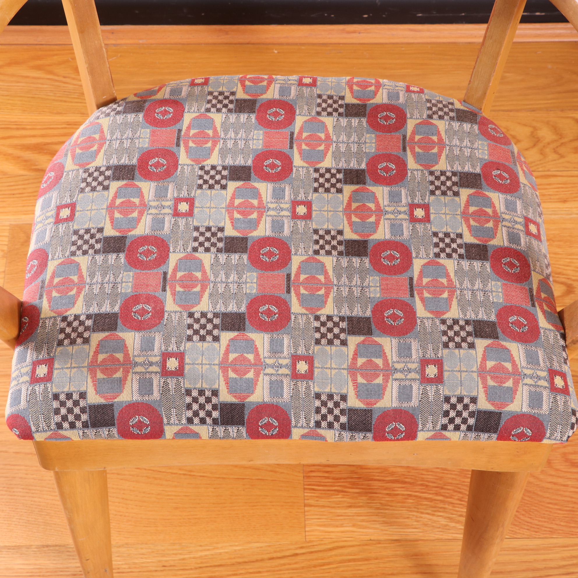 Heywood-Wakefield Mid Century Modern Maple Dining Chairs and Drop Leaf Table
