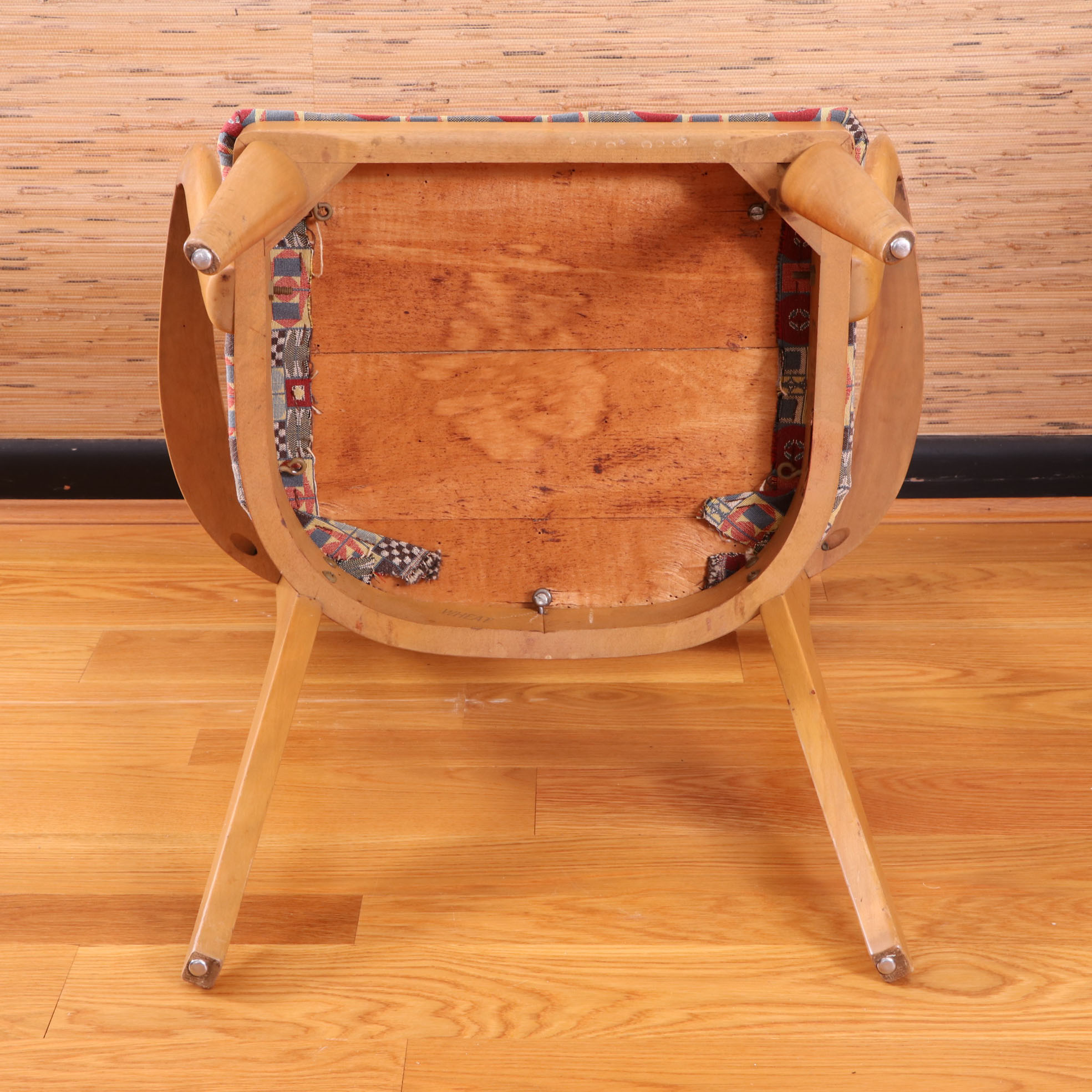 Heywood-Wakefield Mid Century Modern Maple Dining Chairs and Drop Leaf Table