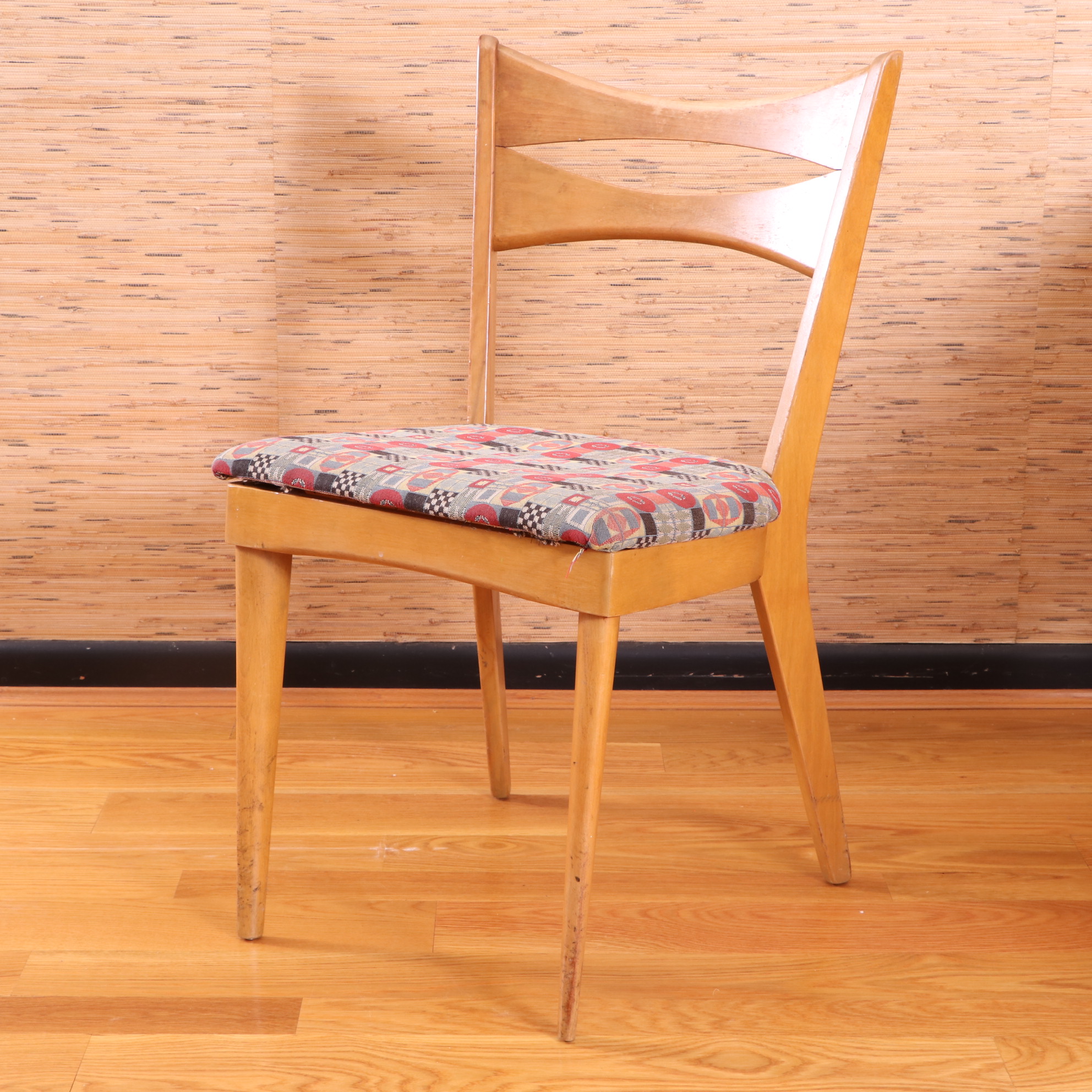 Heywood-Wakefield Mid Century Modern Maple Dining Chairs and Drop Leaf Table