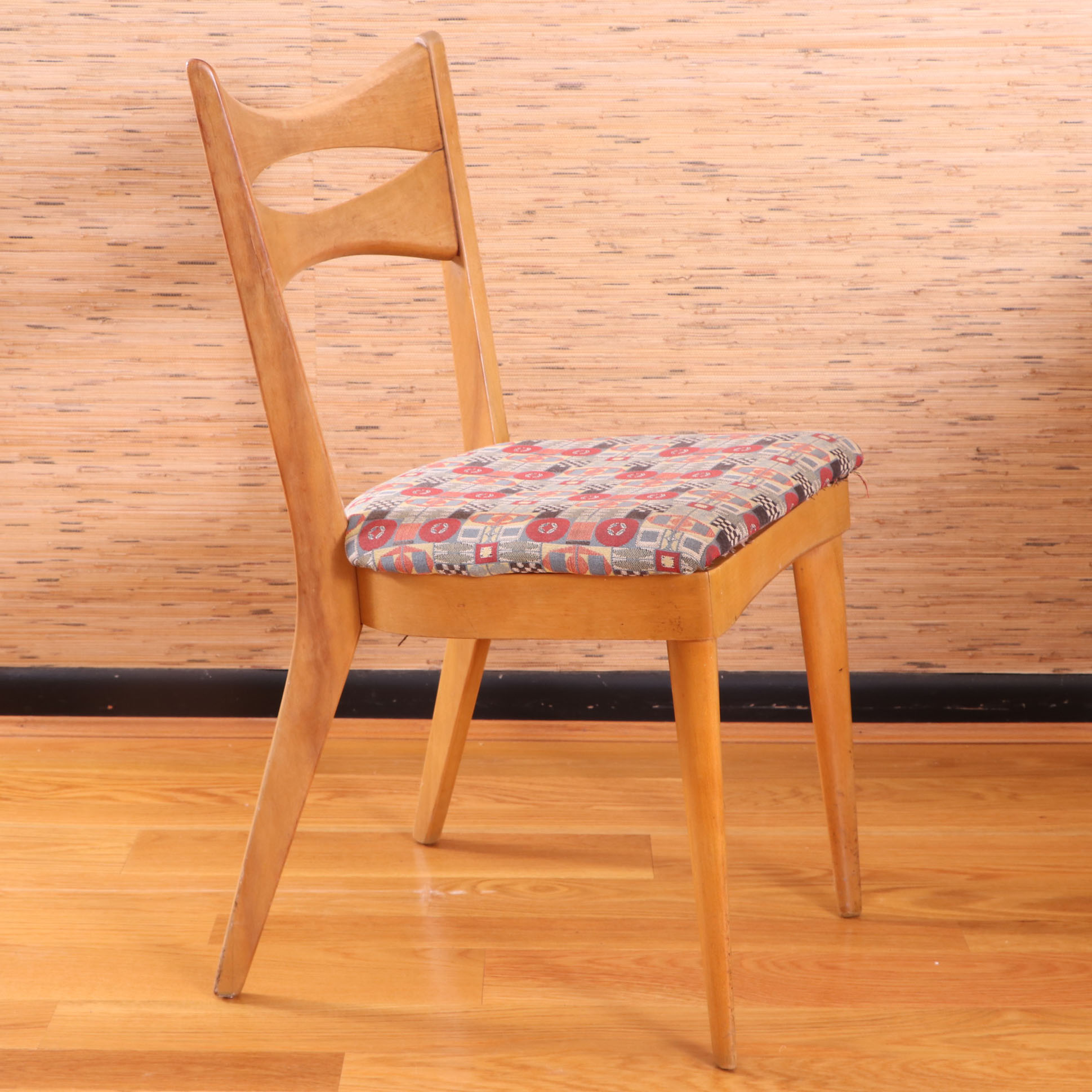 Heywood-Wakefield Mid Century Modern Maple Dining Chairs and Drop Leaf Table