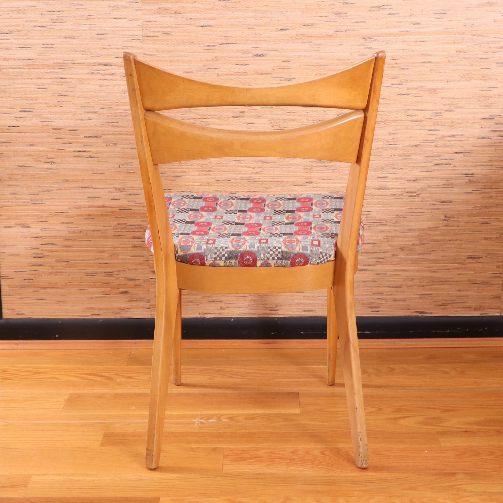 Heywood-Wakefield Mid Century Modern Maple Dining Chairs and Drop Leaf Table