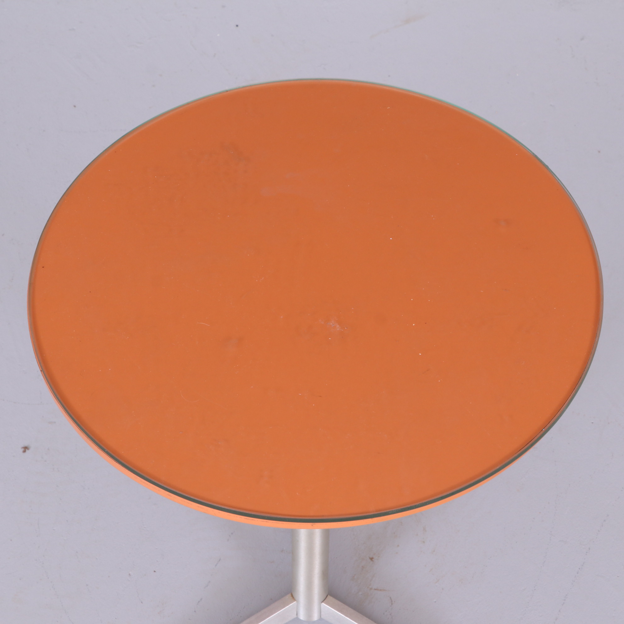 Thonet Mid Century Modern Glass Top Side Table