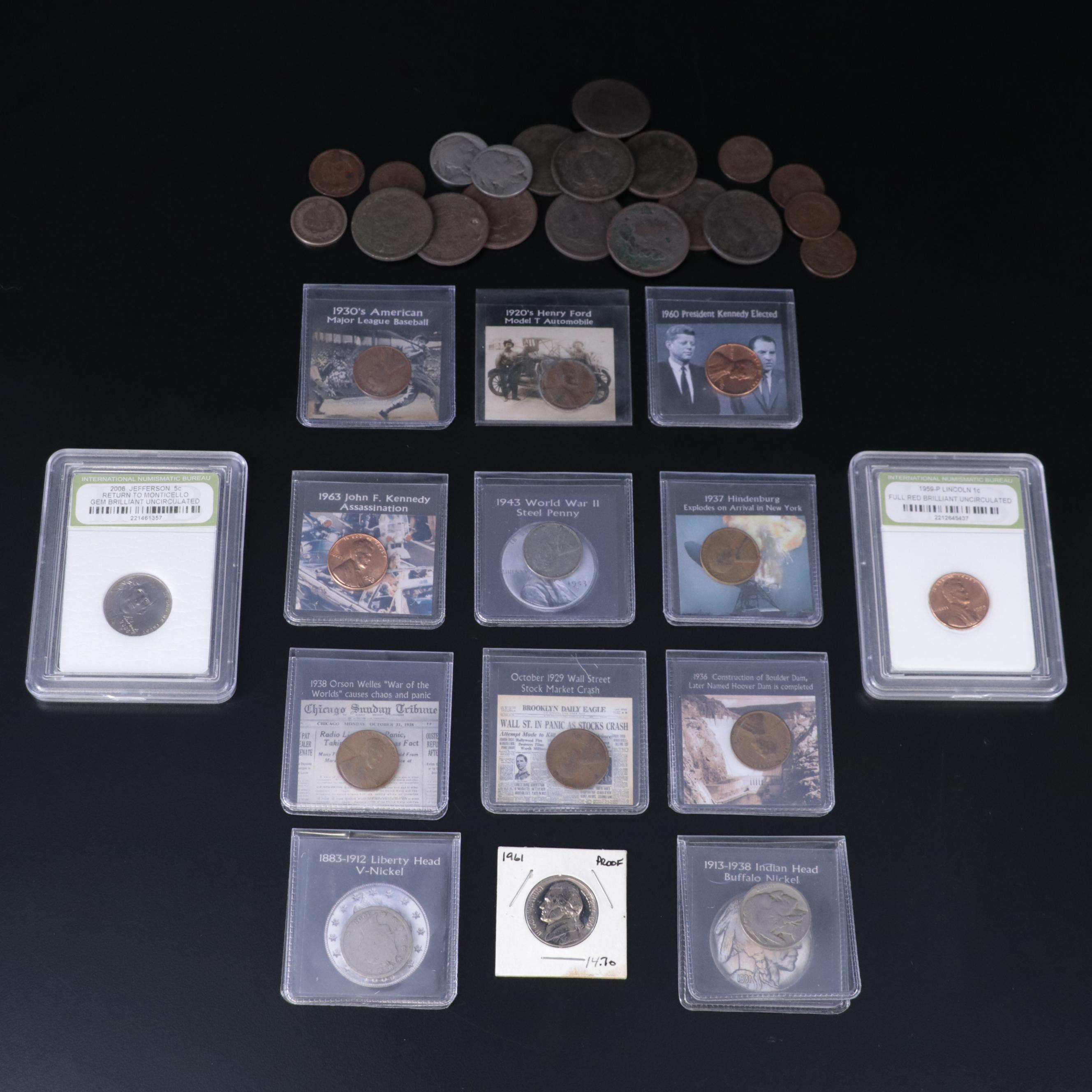 American Coins Including 11 Large Cents
