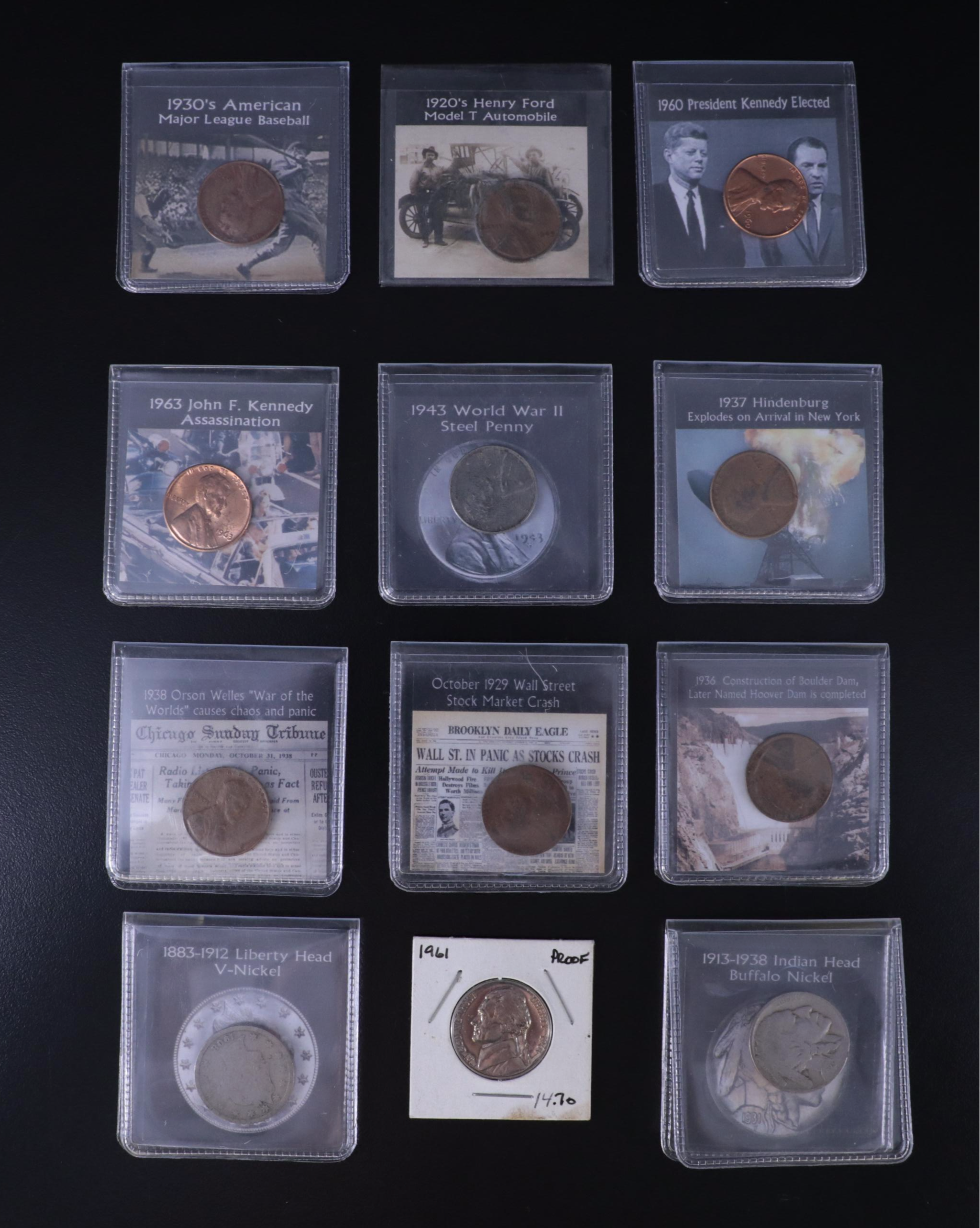 American Coins Including 11 Large Cents