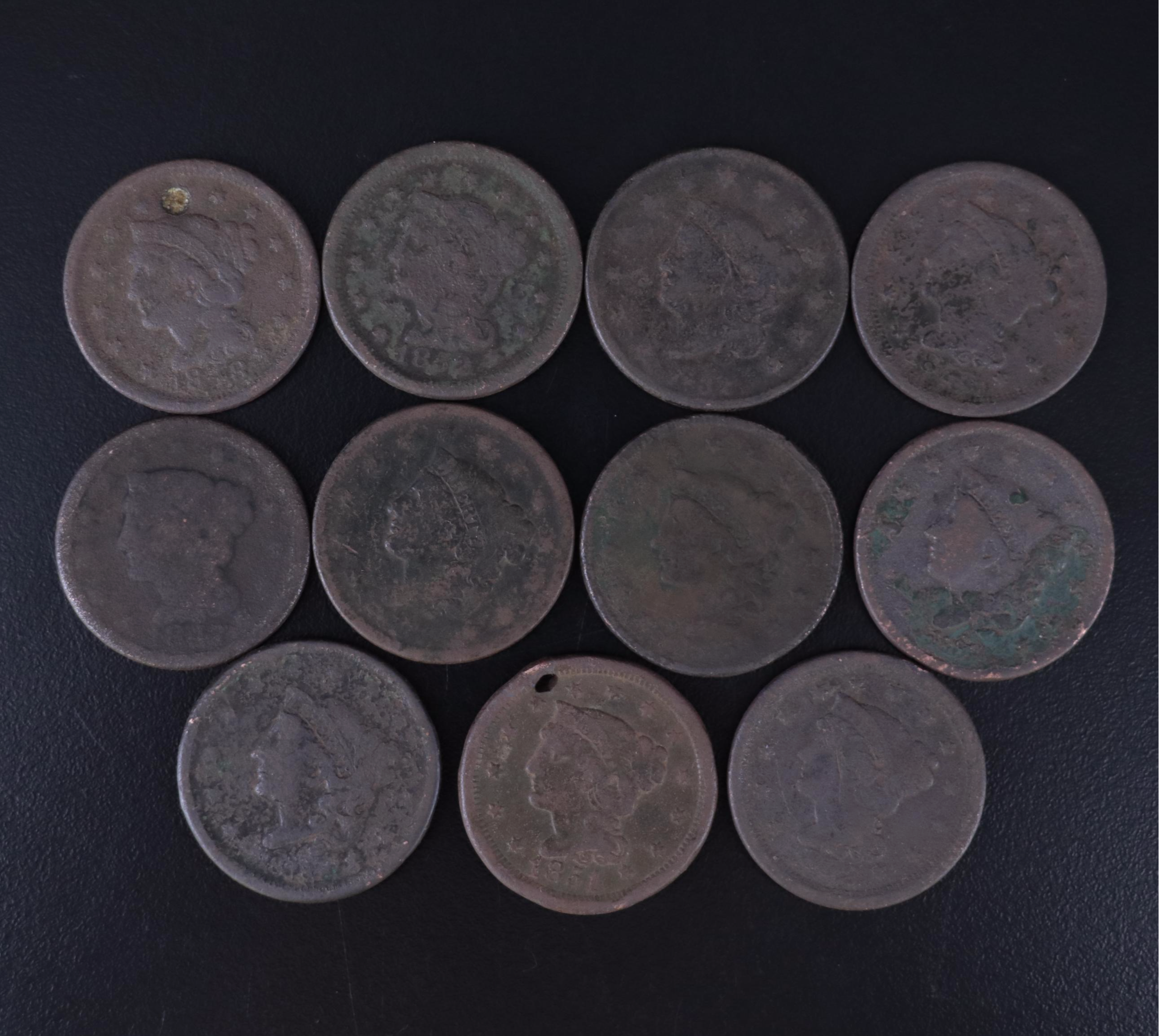 American Coins Including 11 Large Cents