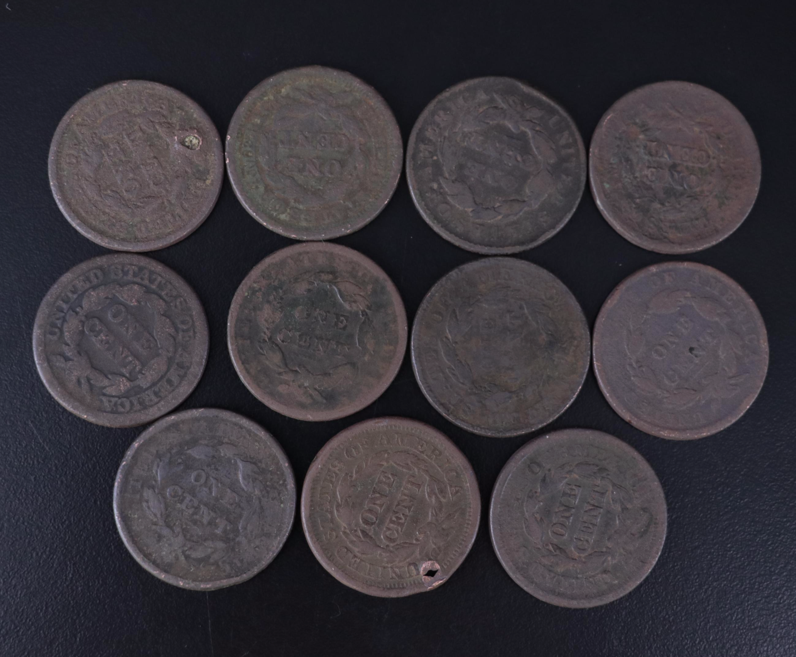 American Coins Including 11 Large Cents