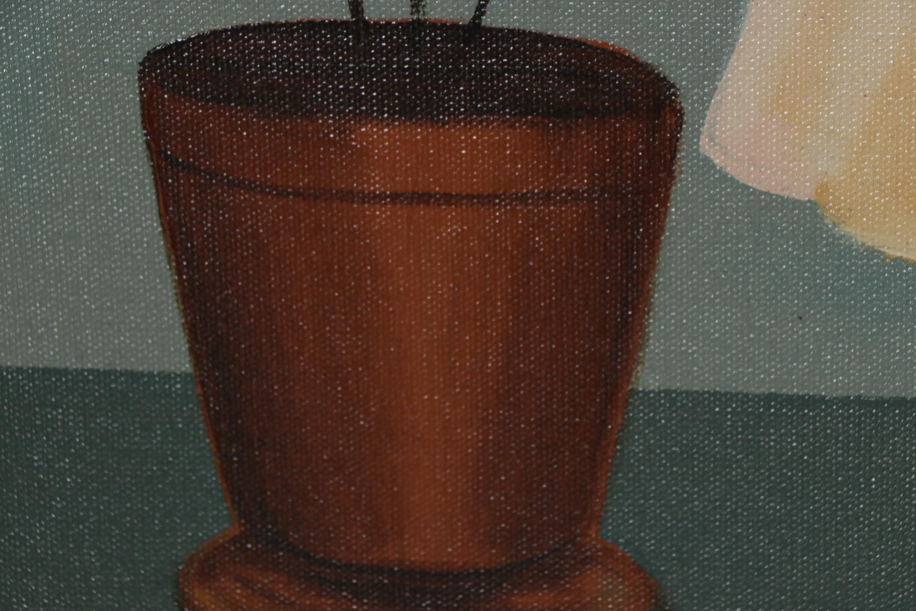 J. Wilson Oil Painting "Girl With Flowers"