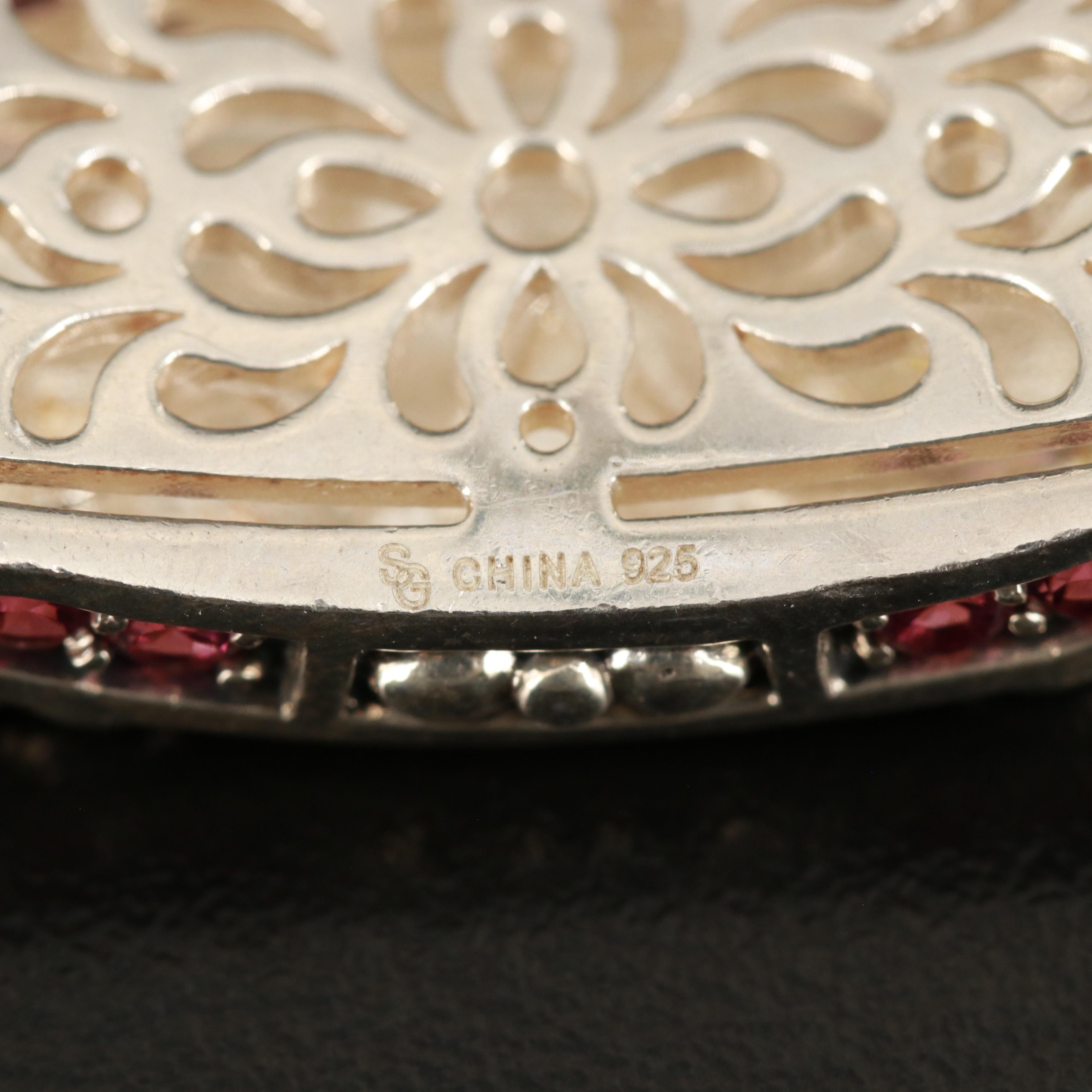 SeidenGang Sterling Rhodolite Garnet "Love" Bracelet