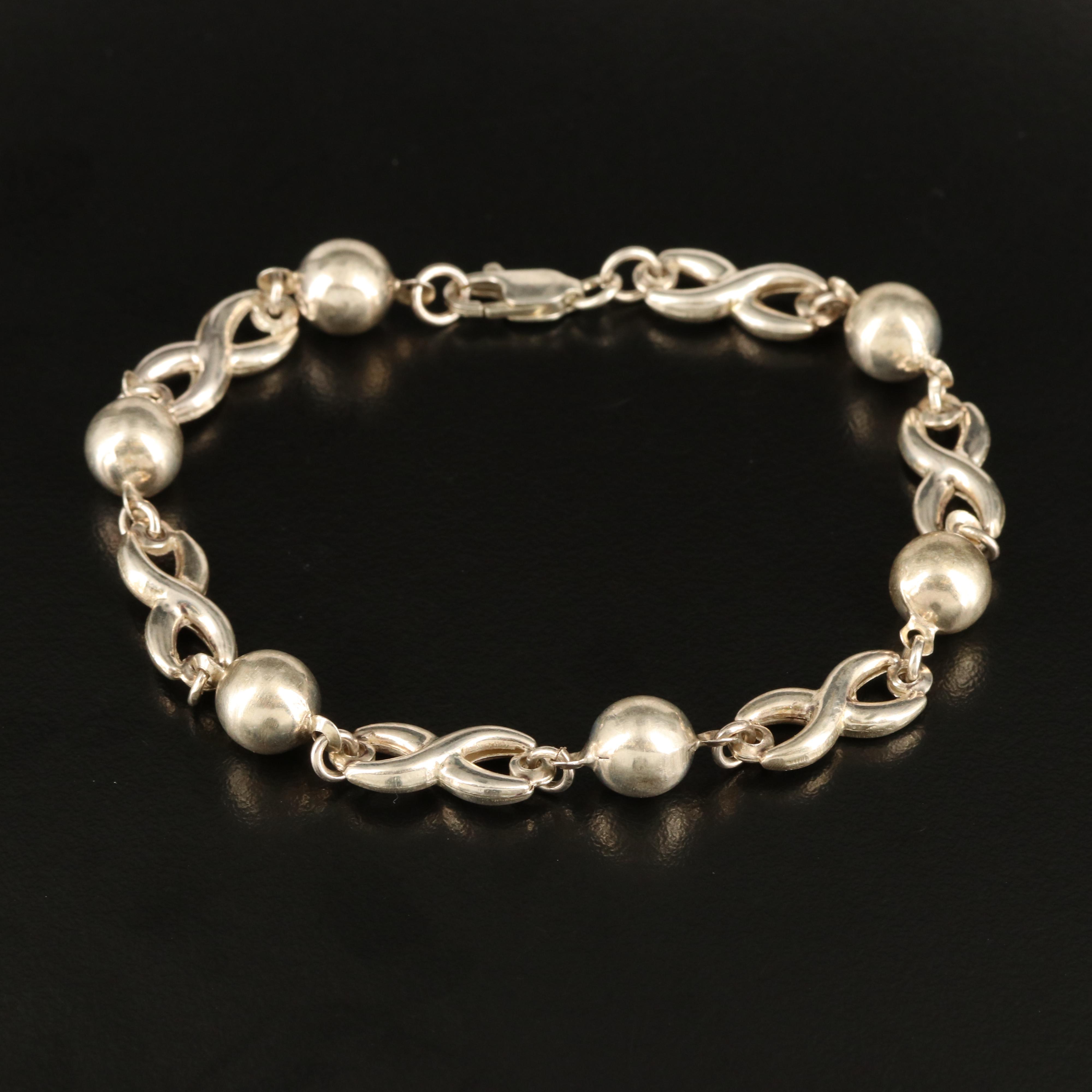 Sterling Infinity Link Bracelet