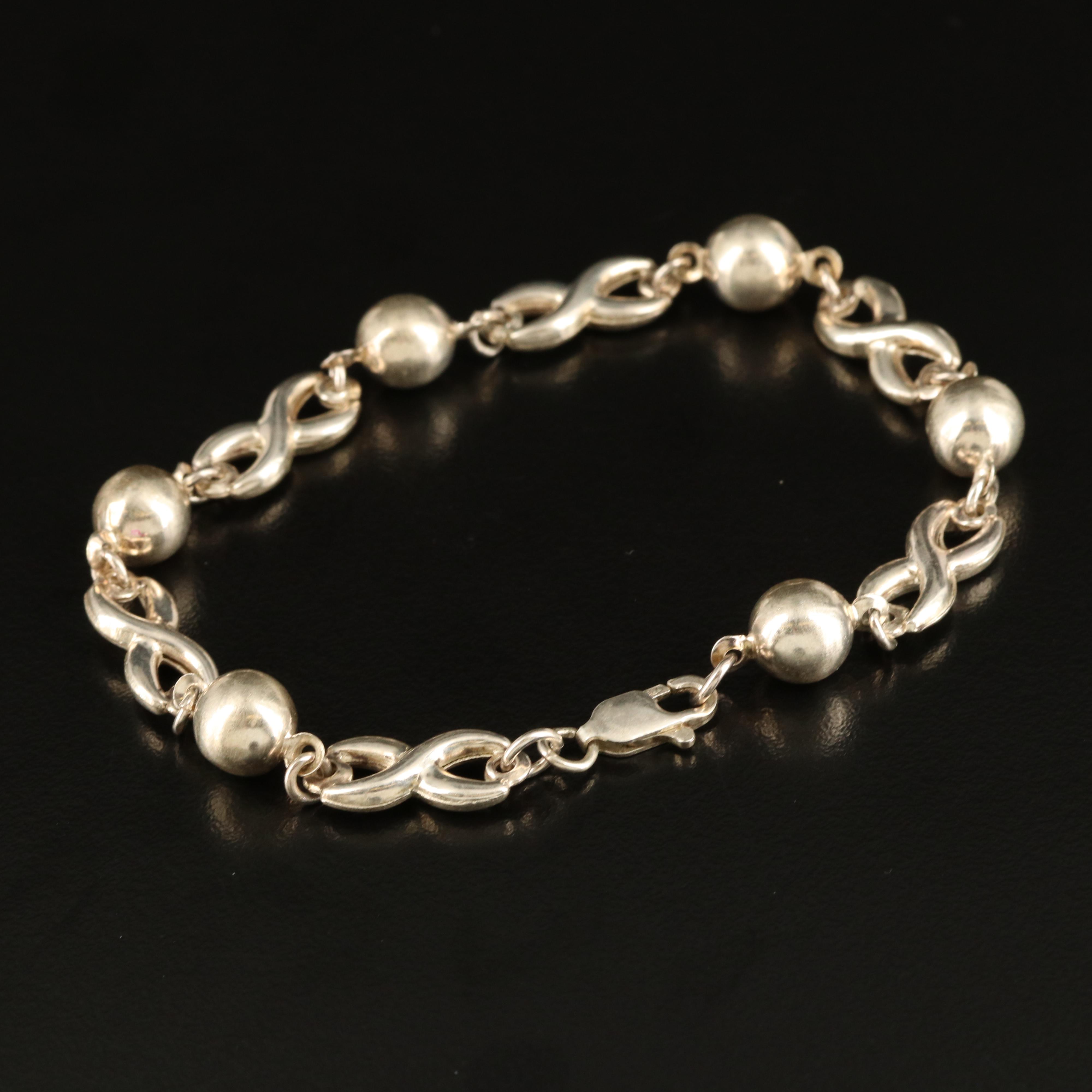 Sterling Infinity Link Bracelet