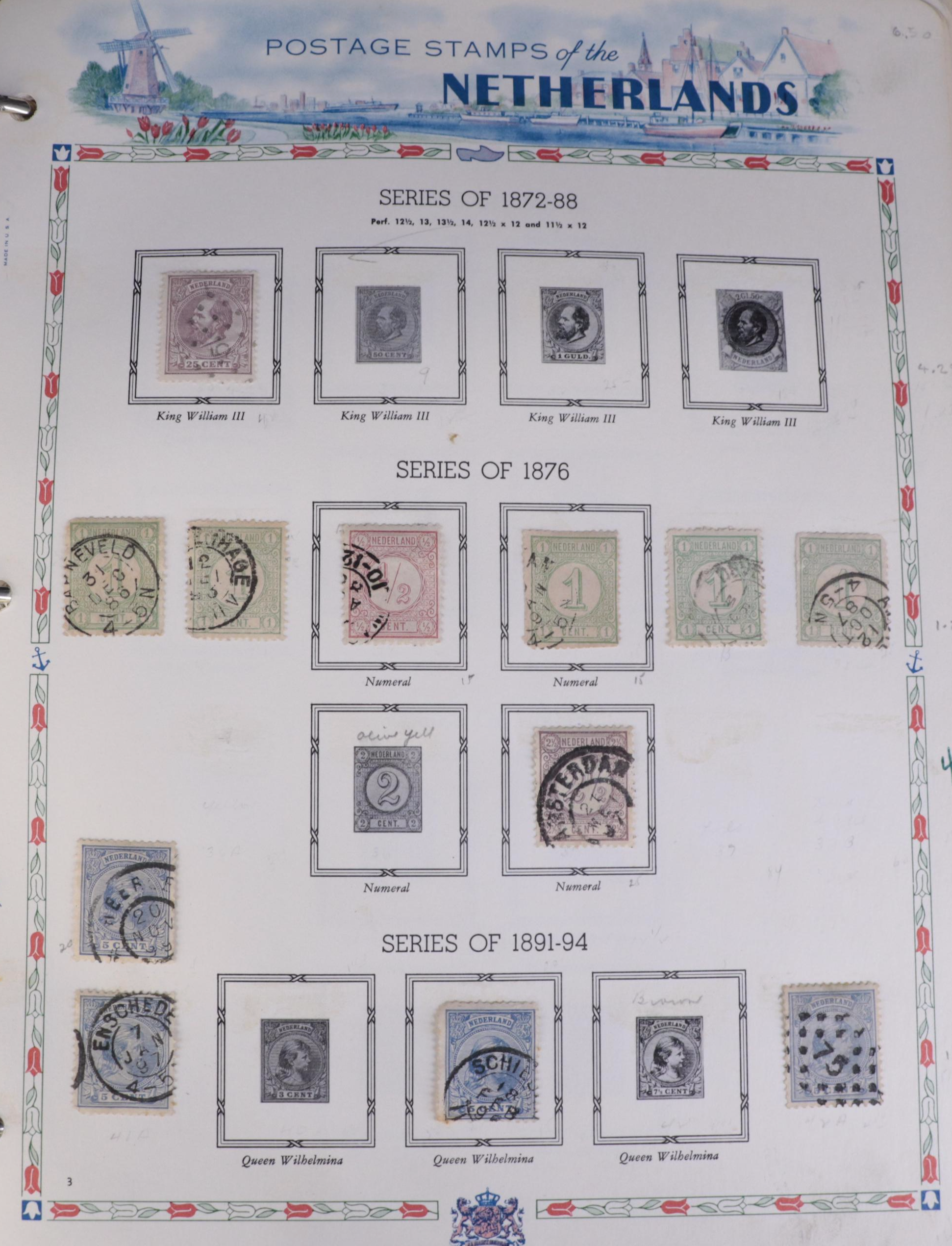 Antique to Vintage "Postage Stamps Of The Netherlands" Album