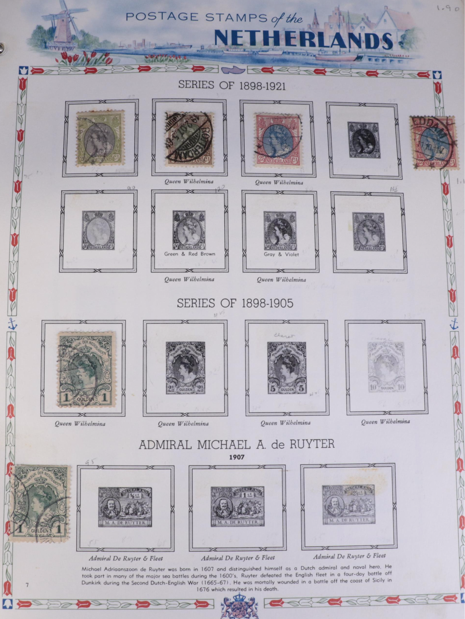 Antique to Vintage "Postage Stamps Of The Netherlands" Album