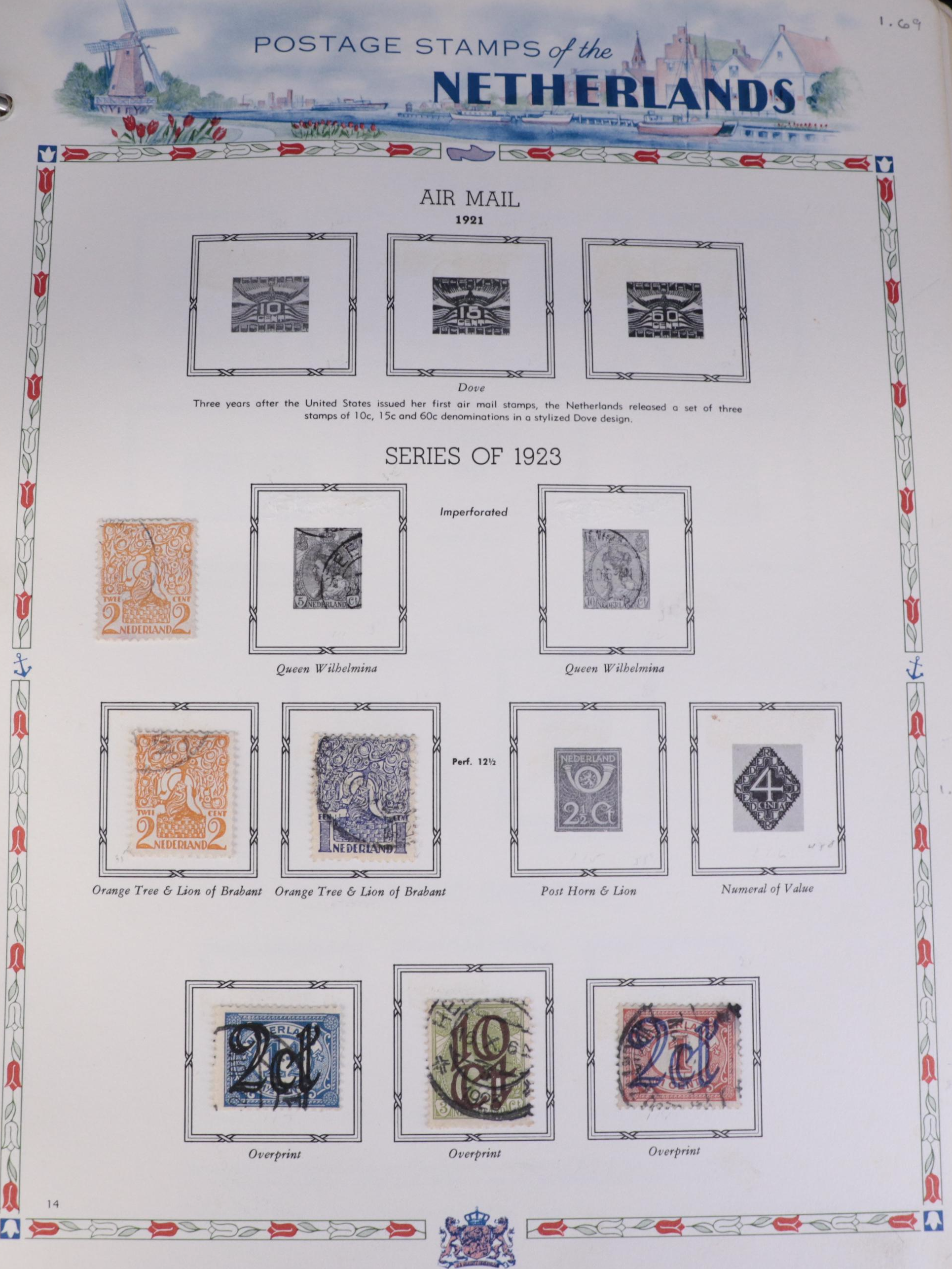 Antique to Vintage "Postage Stamps Of The Netherlands" Album