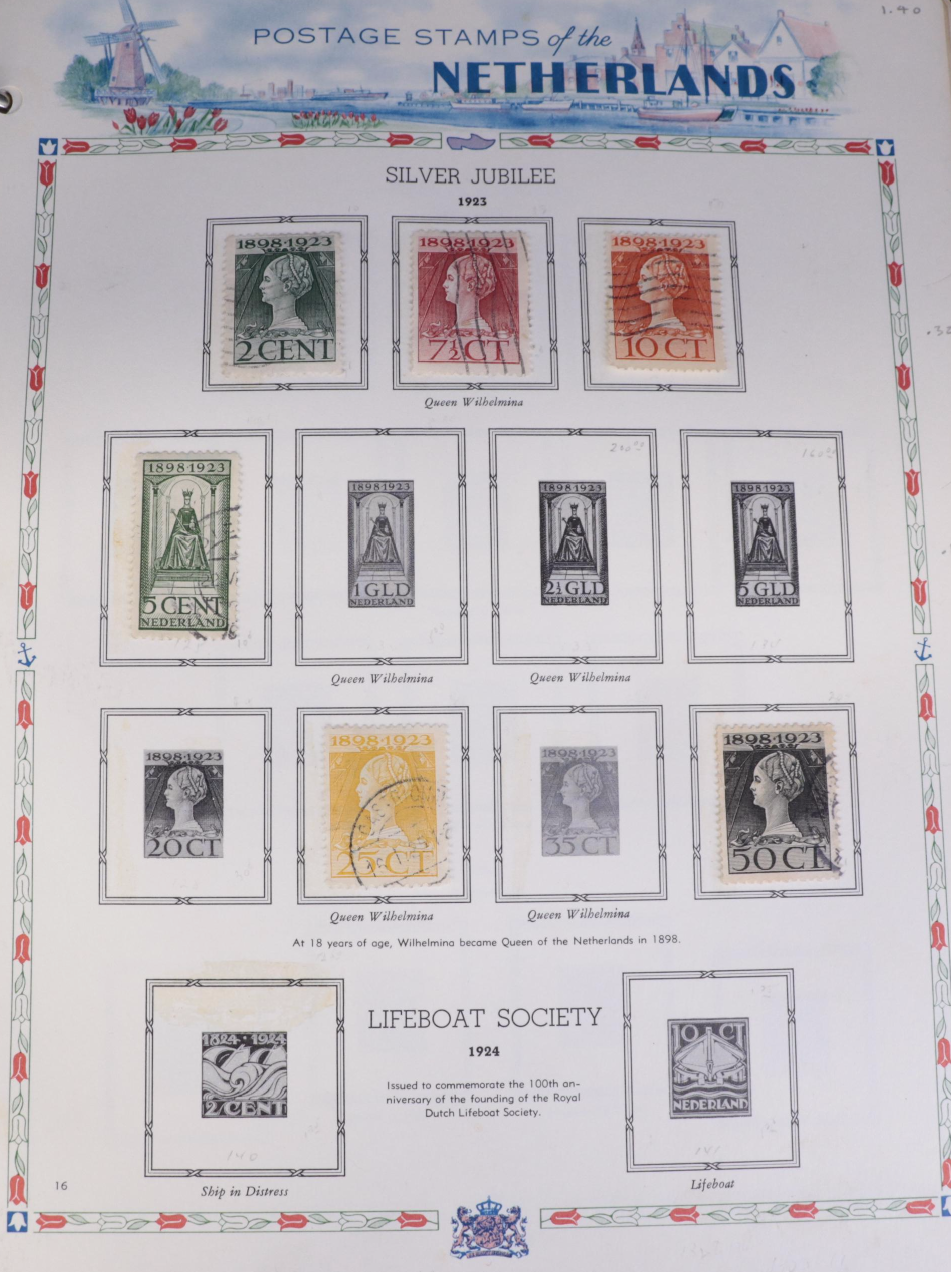 Antique to Vintage "Postage Stamps Of The Netherlands" Album