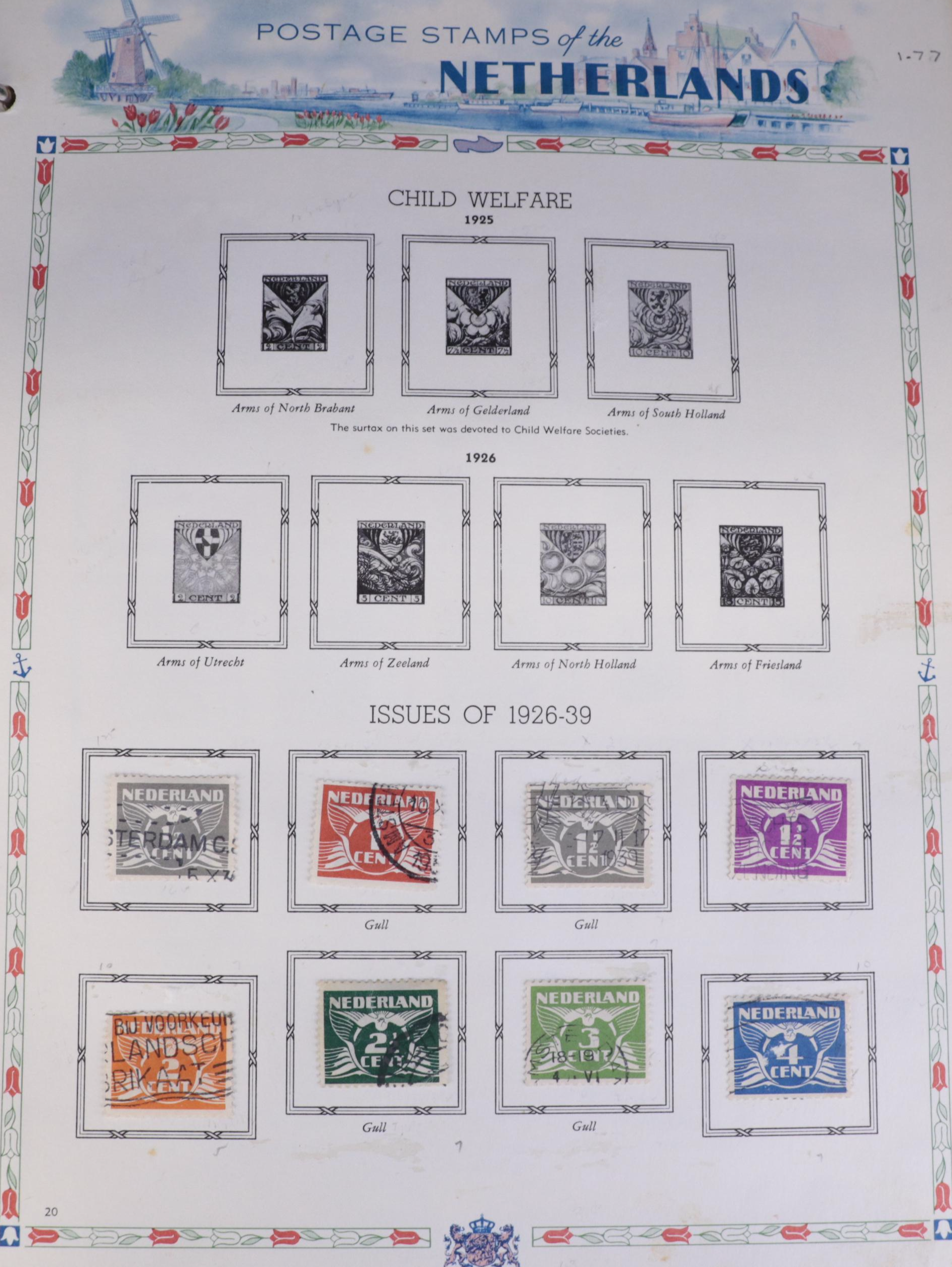 Antique to Vintage "Postage Stamps Of The Netherlands" Album