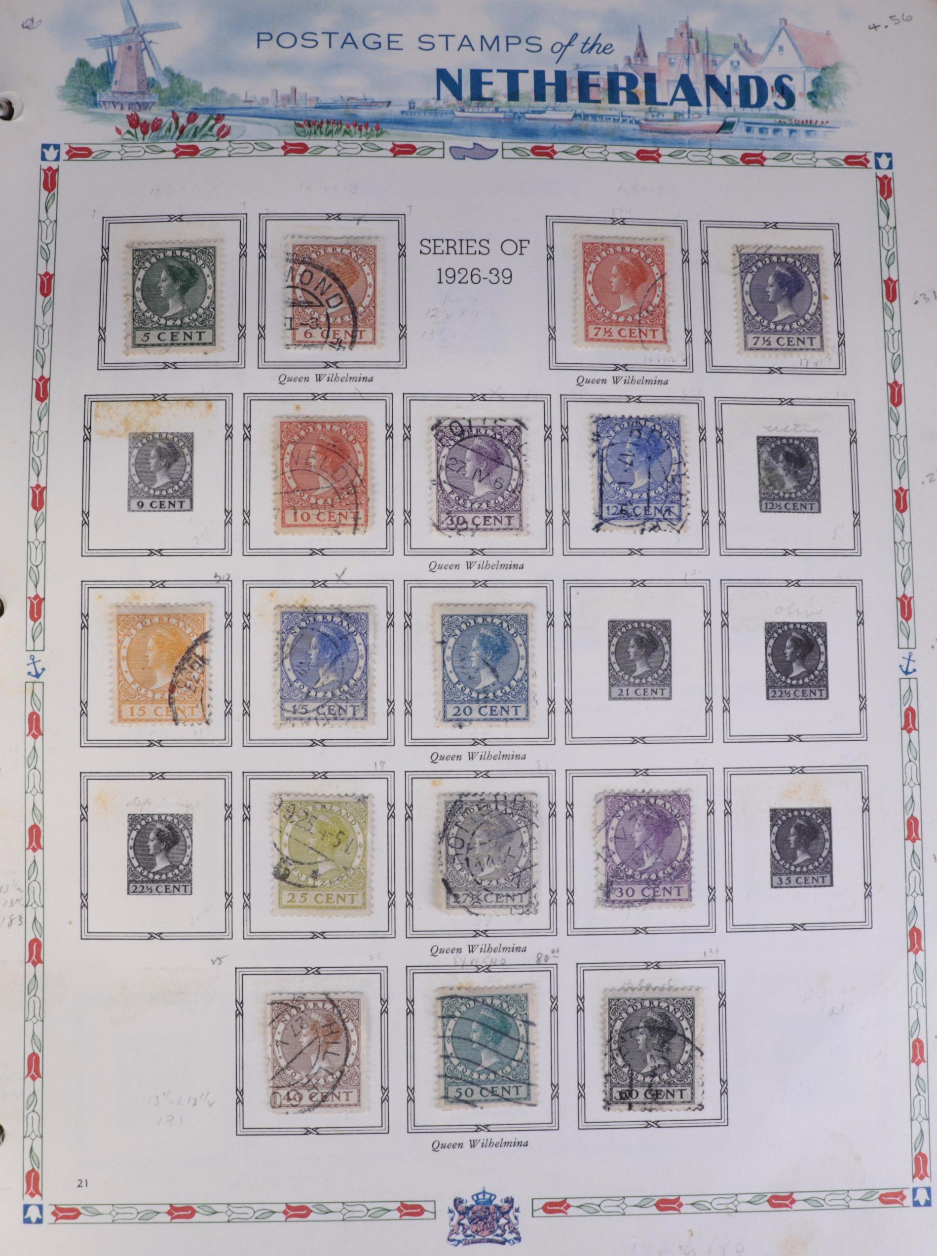Antique to Vintage "Postage Stamps Of The Netherlands" Album