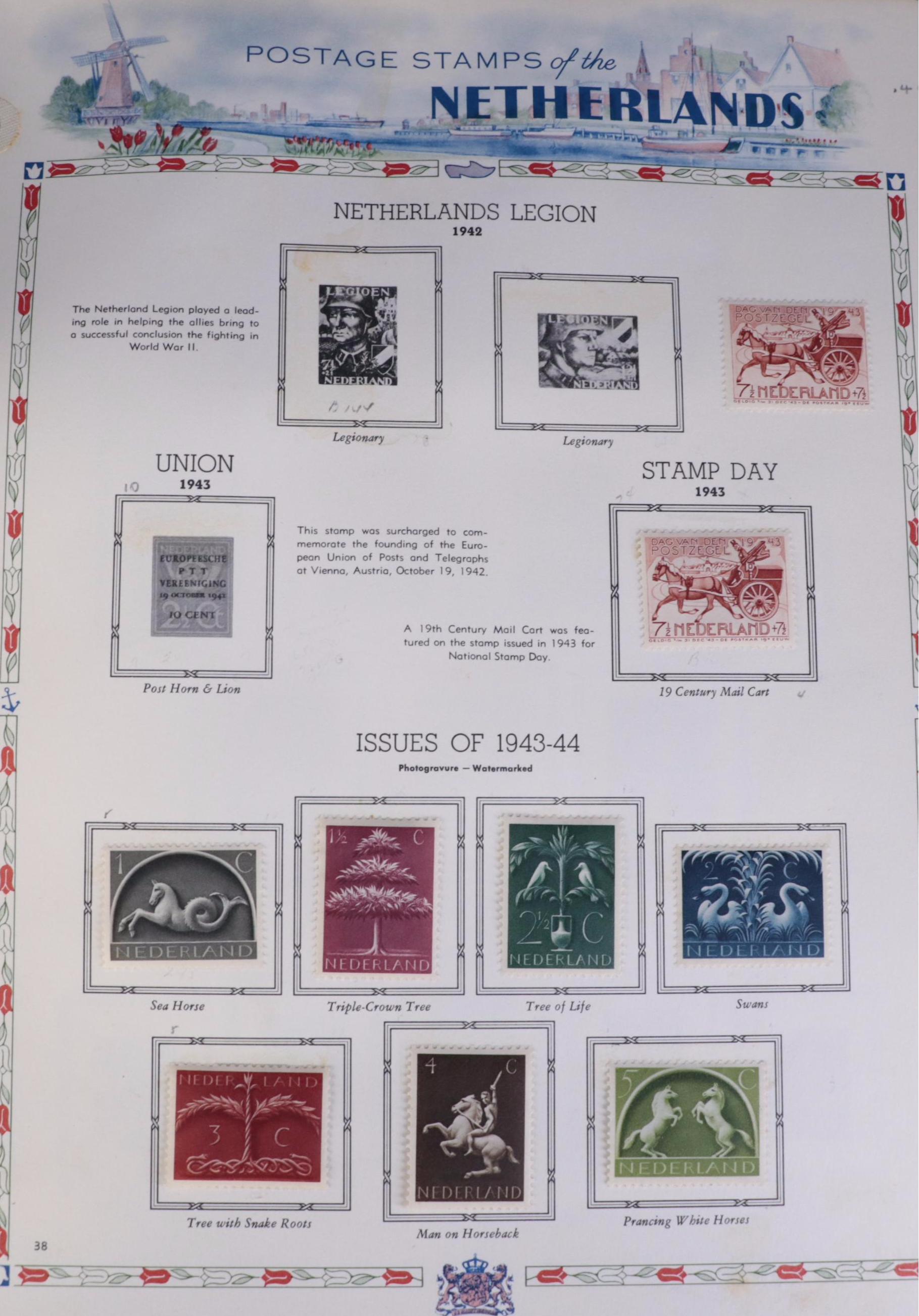 Antique to Vintage "Postage Stamps Of The Netherlands" Album