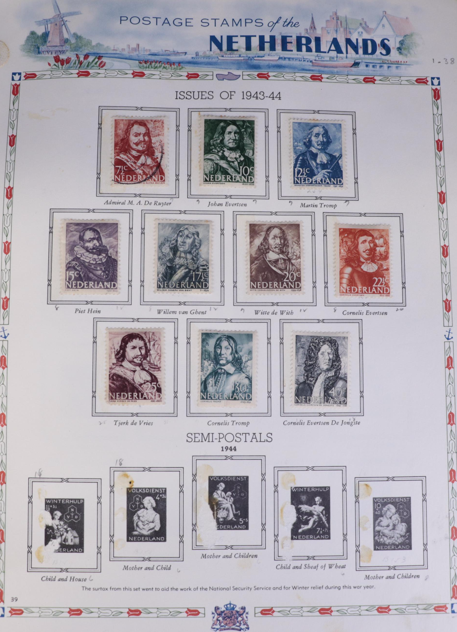 Antique to Vintage "Postage Stamps Of The Netherlands" Album