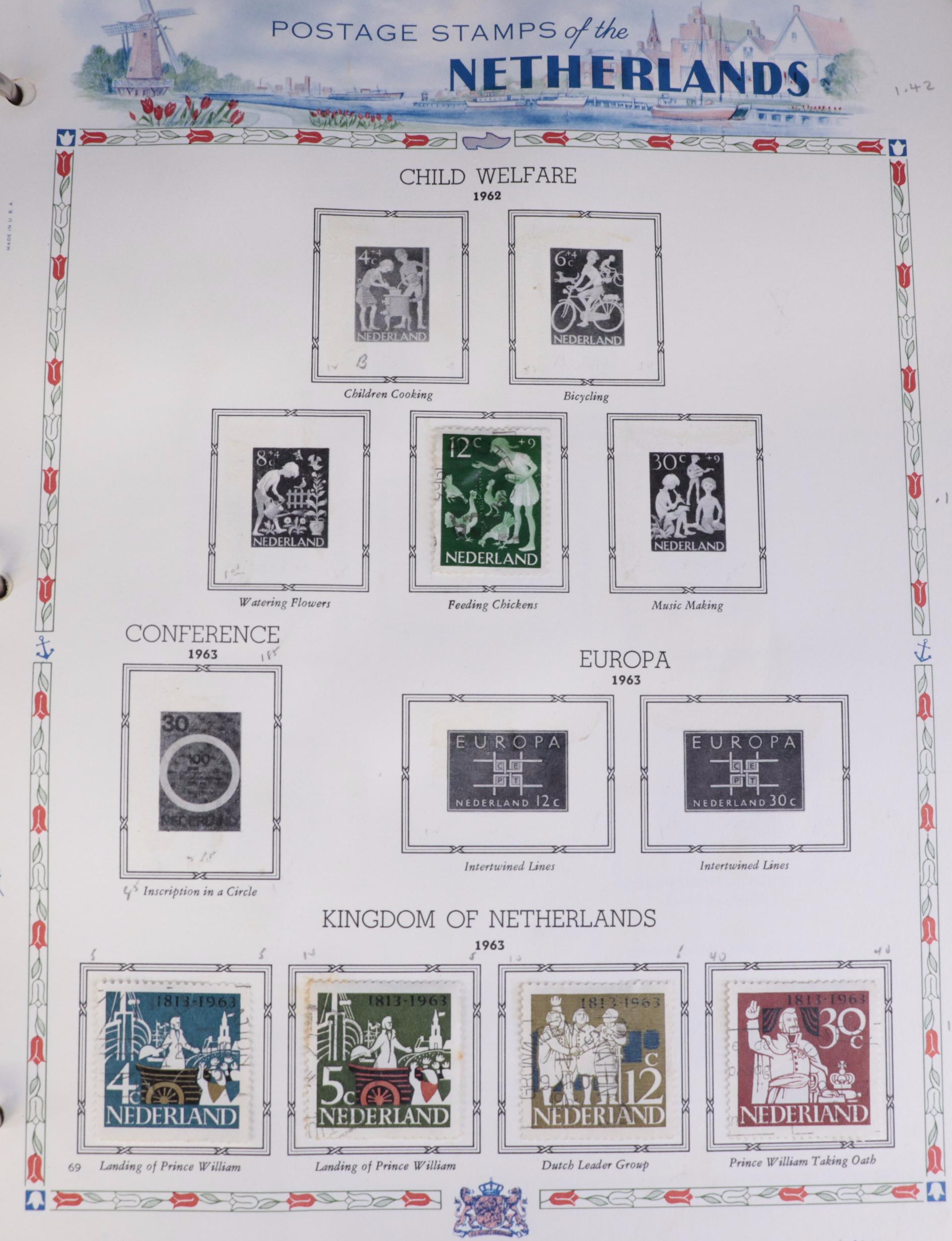 Antique to Vintage "Postage Stamps Of The Netherlands" Album