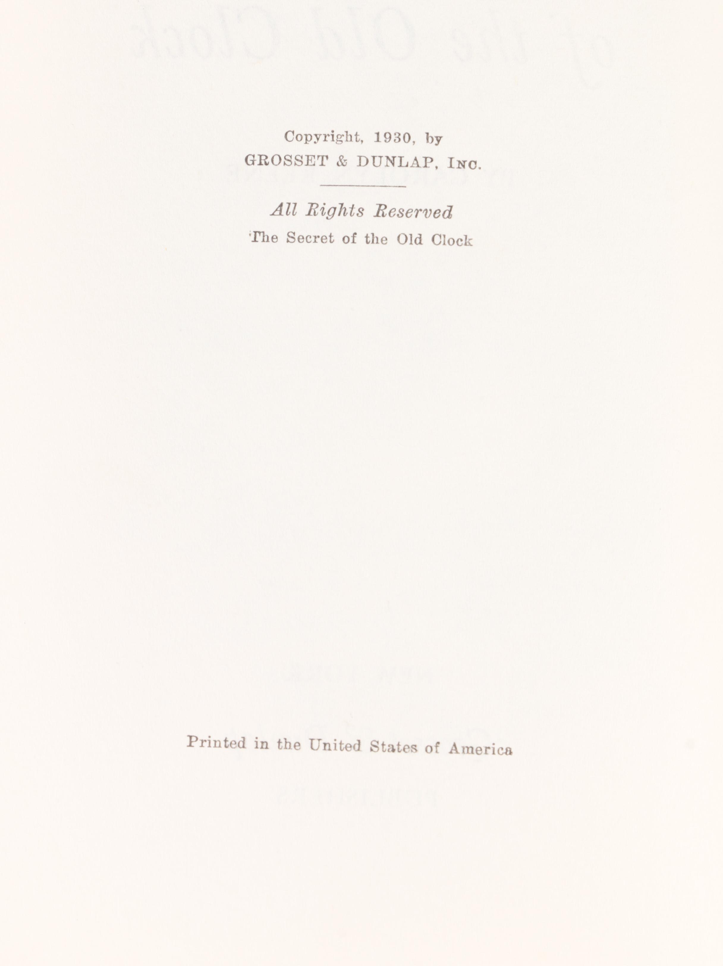 "Nancy Drew" Partial Series by Carolyn Keene, 1969–1981