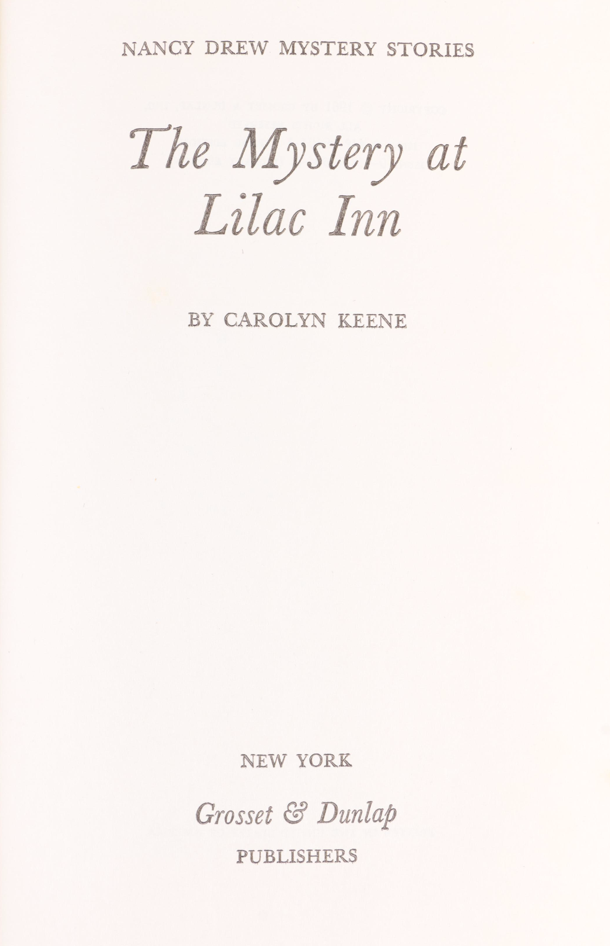 "Nancy Drew" Partial Series by Carolyn Keene, 1969–1981