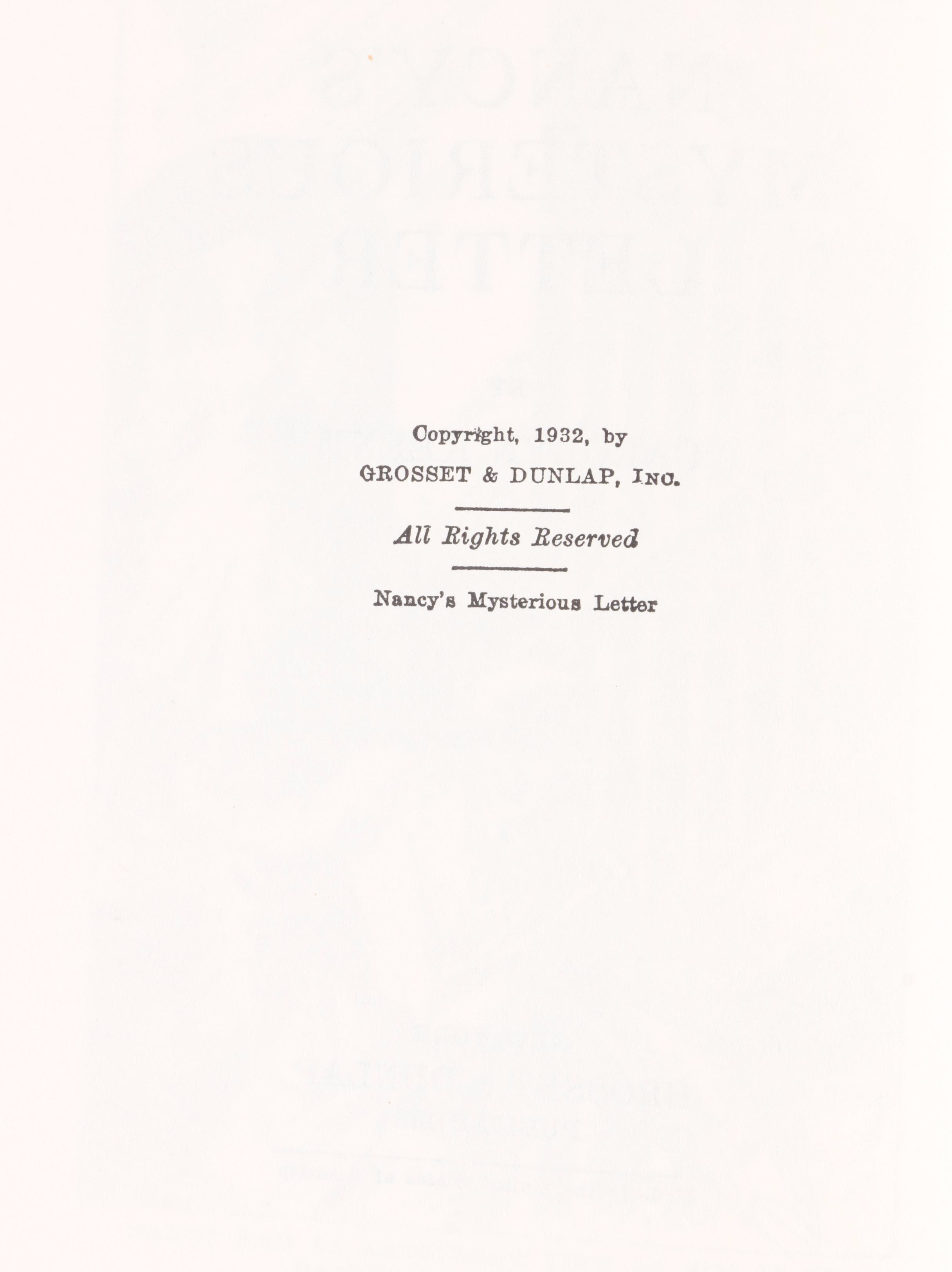 "Nancy Drew" Partial Series by Carolyn Keene, 1969–1981