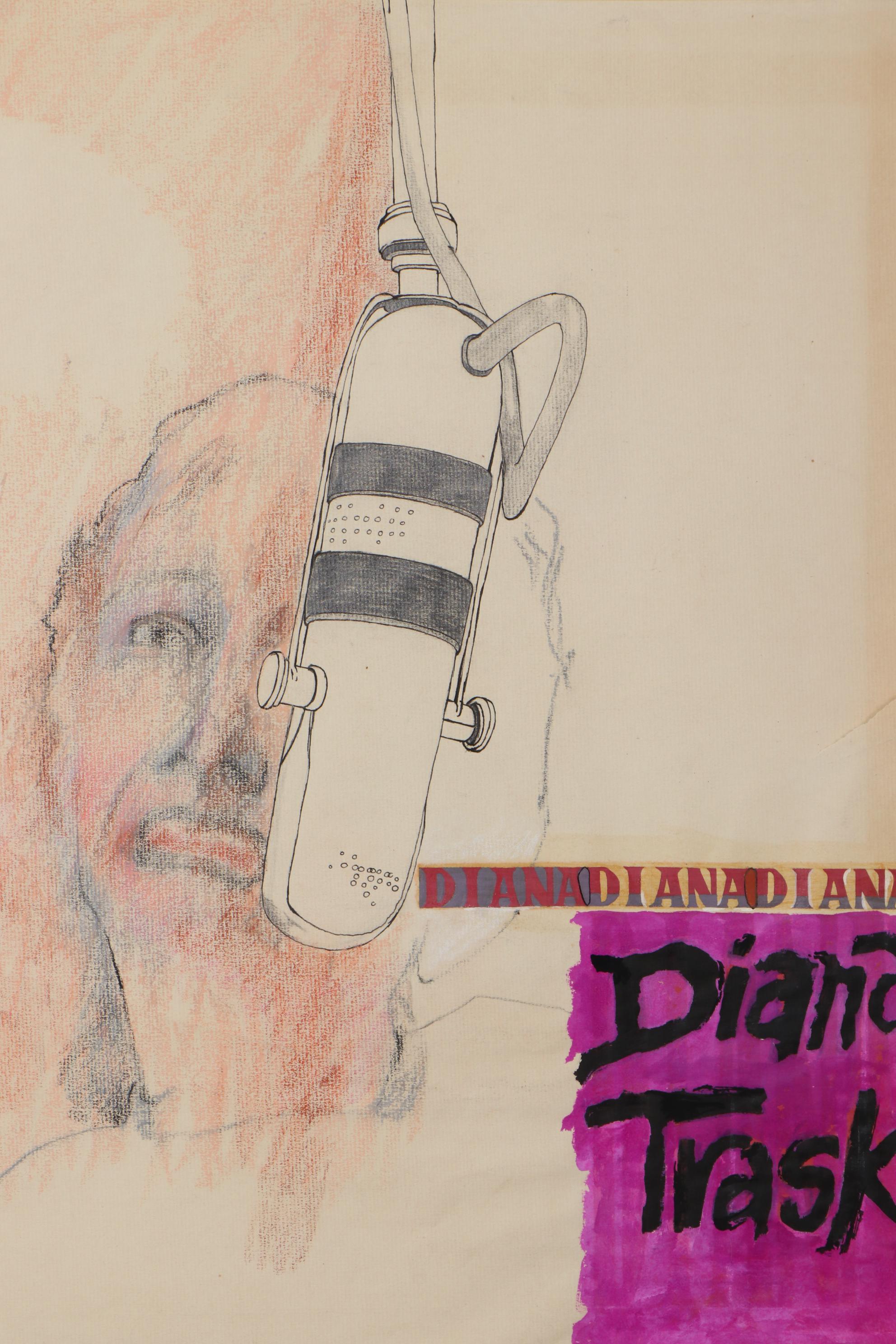 Nicholas Barbieri Mixed Media Drawing, Circa 1980