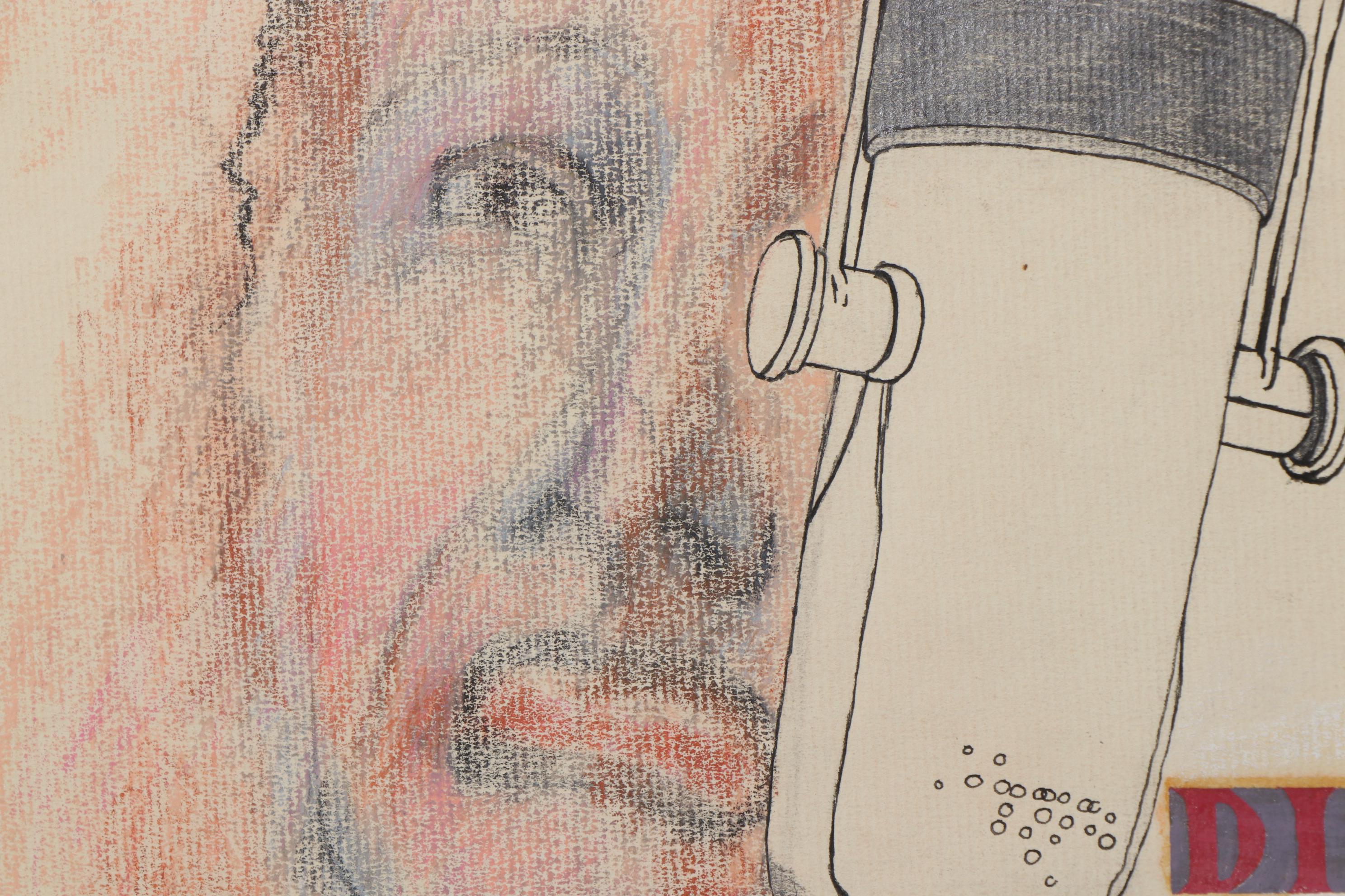 Nicholas Barbieri Mixed Media Drawing, Circa 1980