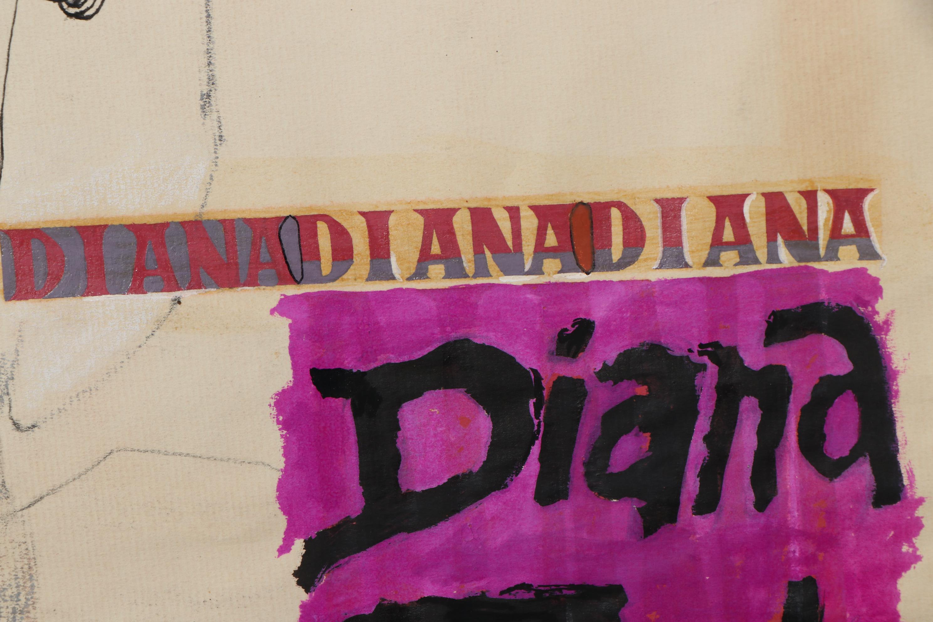 Nicholas Barbieri Mixed Media Drawing, Circa 1980