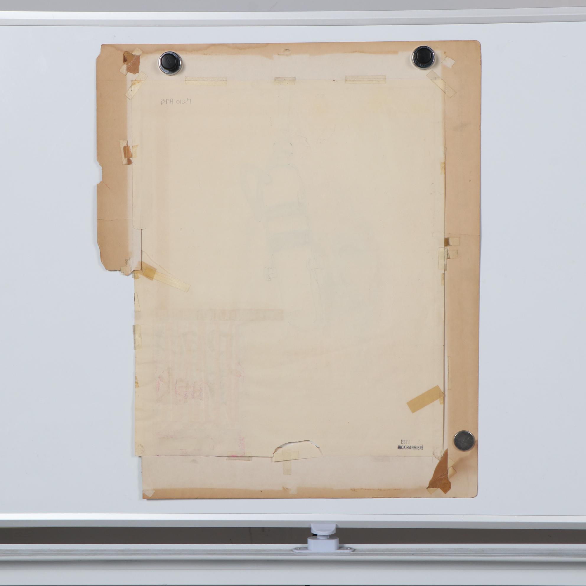 Nicholas Barbieri Mixed Media Drawing, Circa 1980