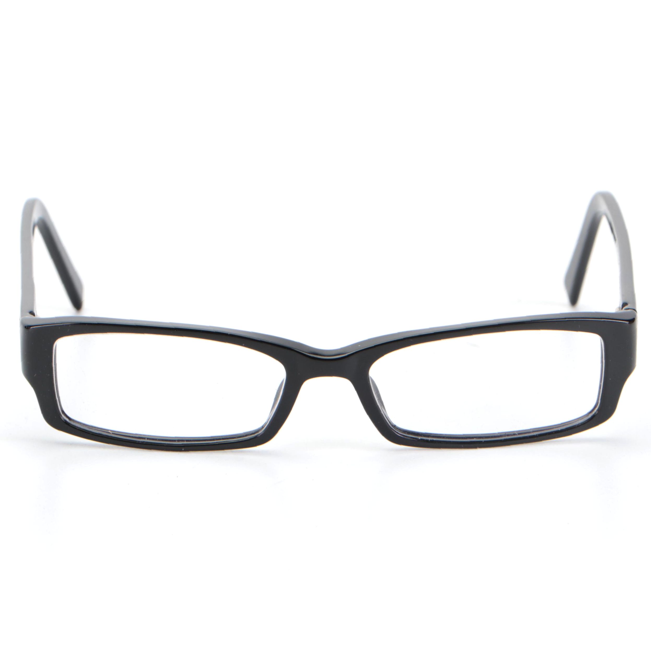 Prada VPR 19L Rectangular Eyeglasses in Black with Case