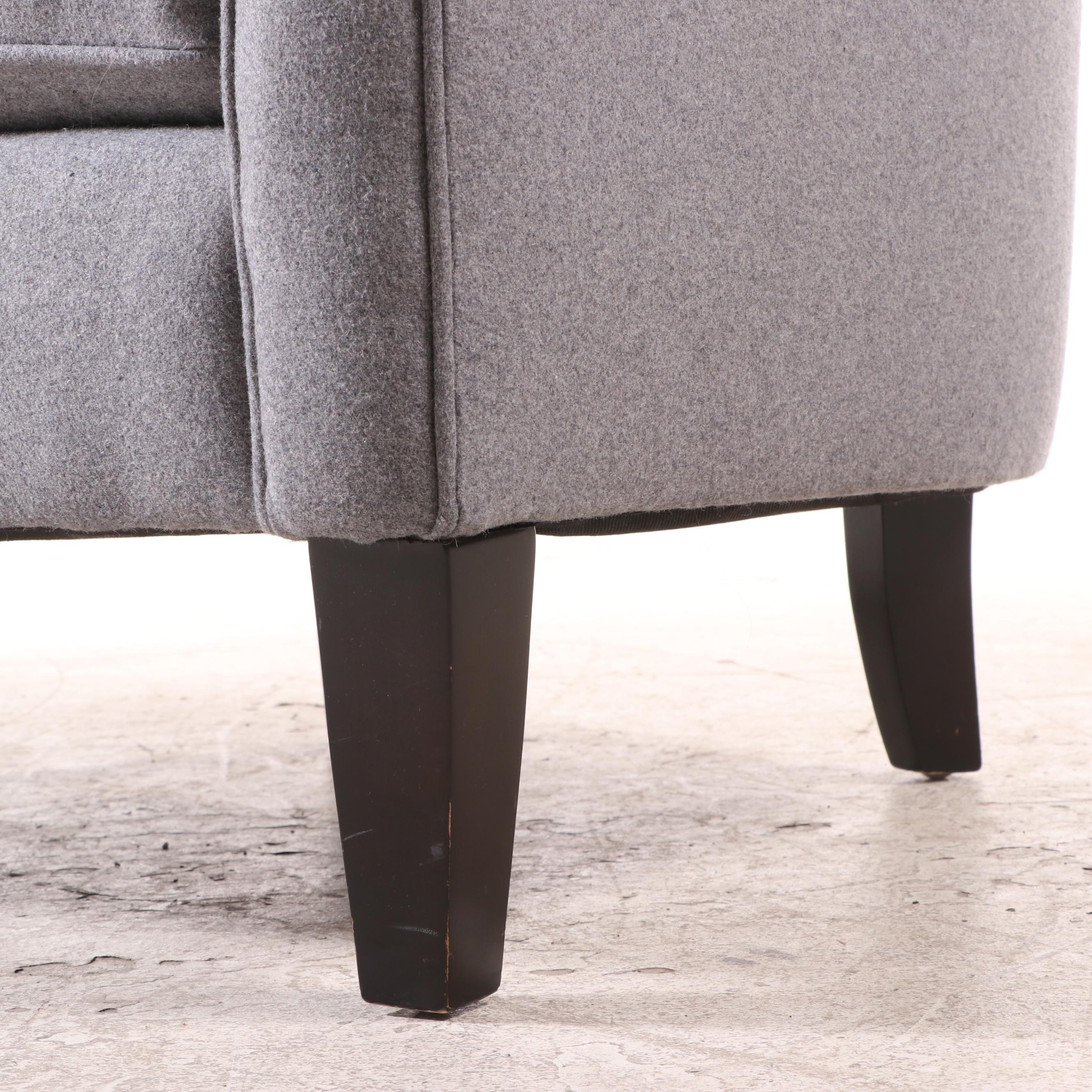 Pair of Bernhardt Interiors High-Back Slipper Chairs