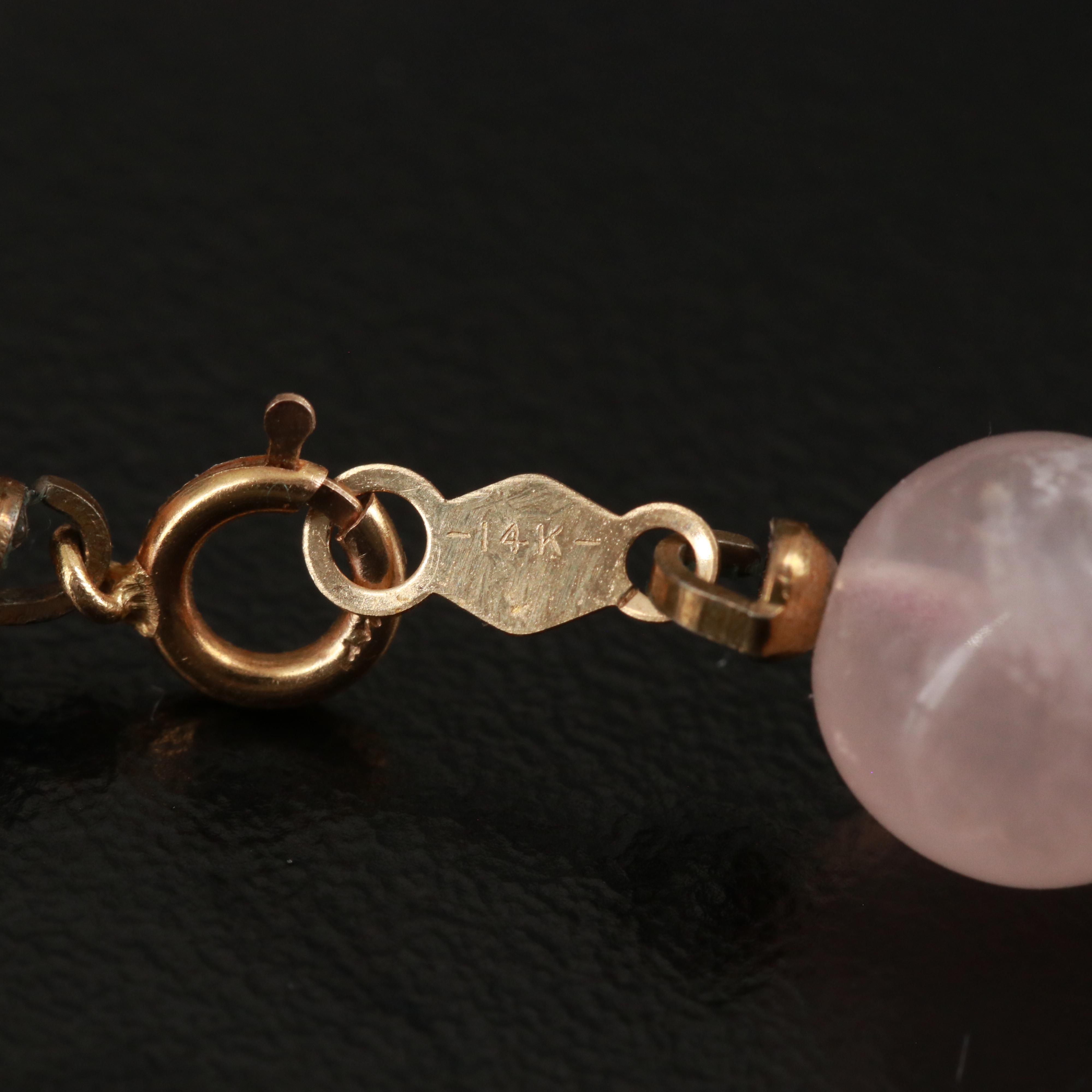 Rose Quartz, Imitation Hematite and Pearl Jewelry Including 14K