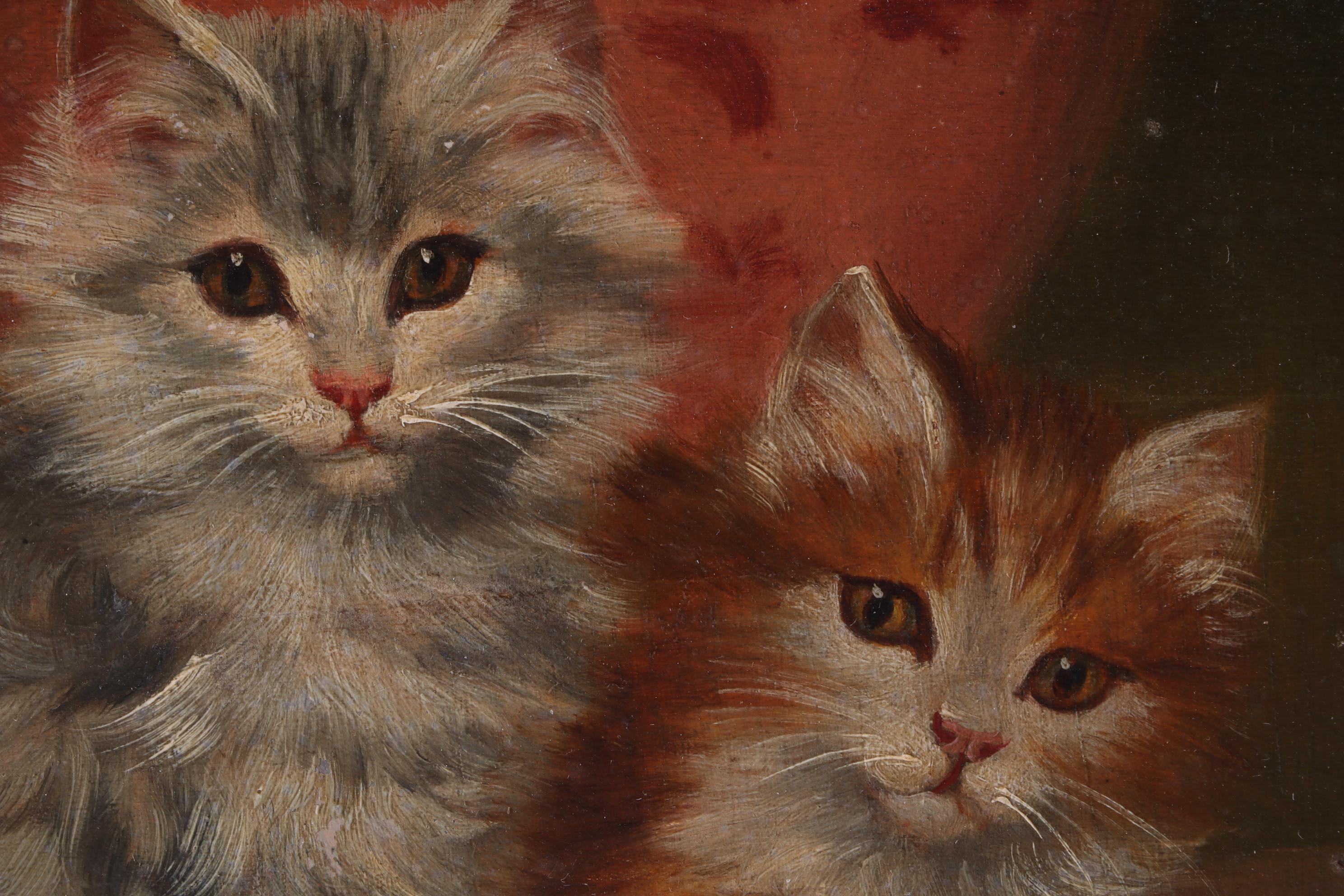 Sofie Sperlich Oil Painting of Kittens, Circa 1900