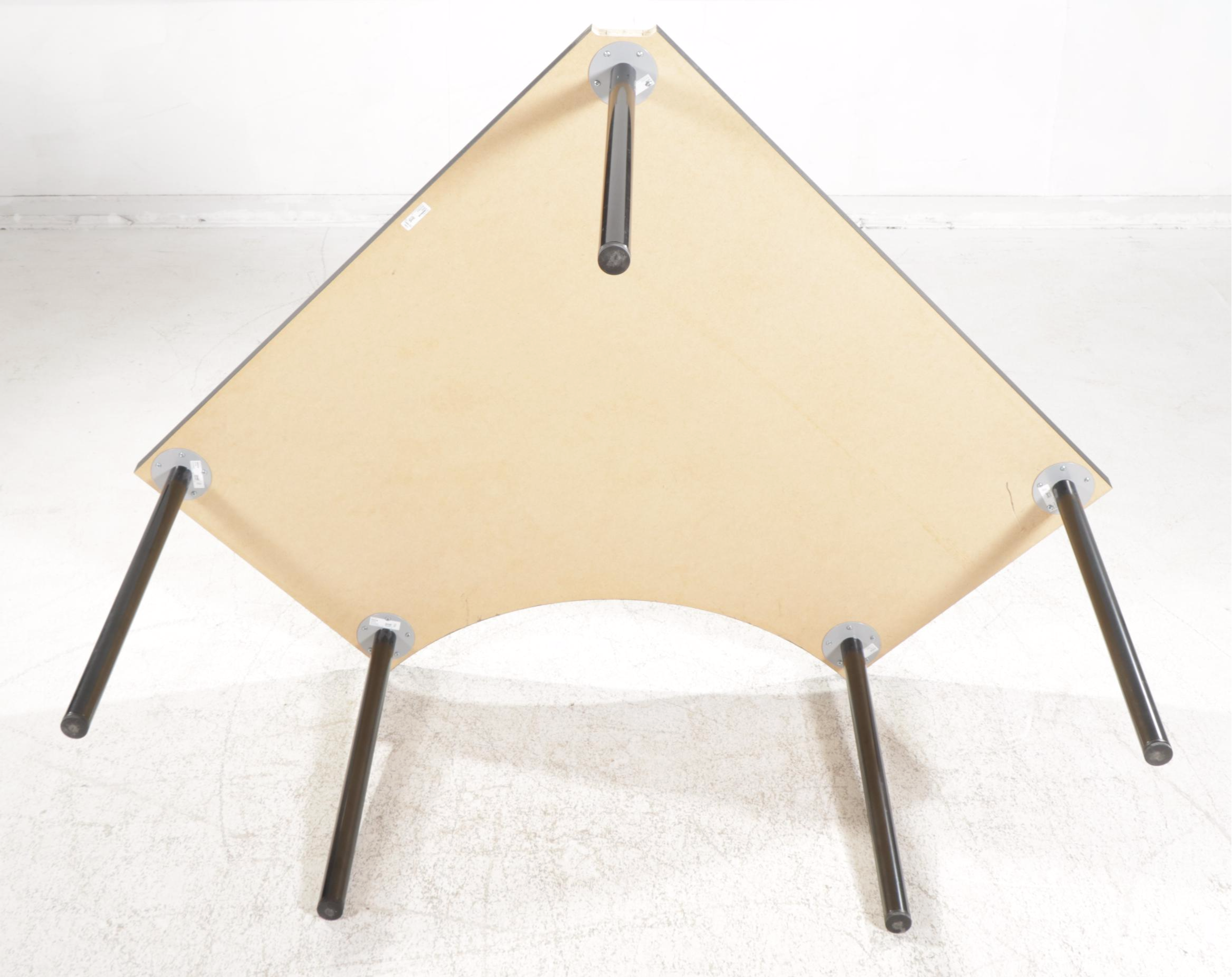 Contemporary IKEA Black Corner Desk with Faux Woodgrain Finish